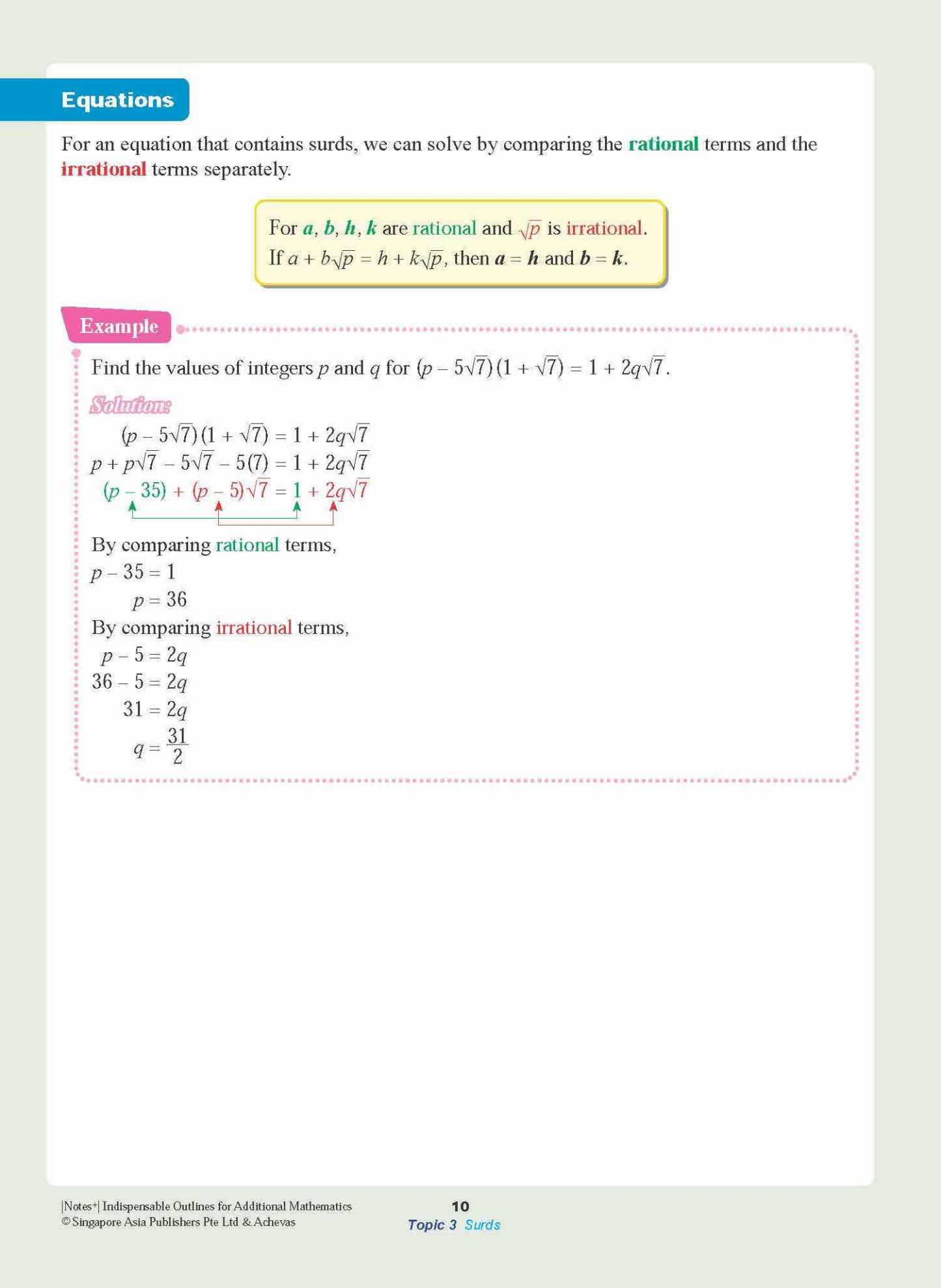 Notes+ with Achevas Indispensable Outlines for Additional Mathematics