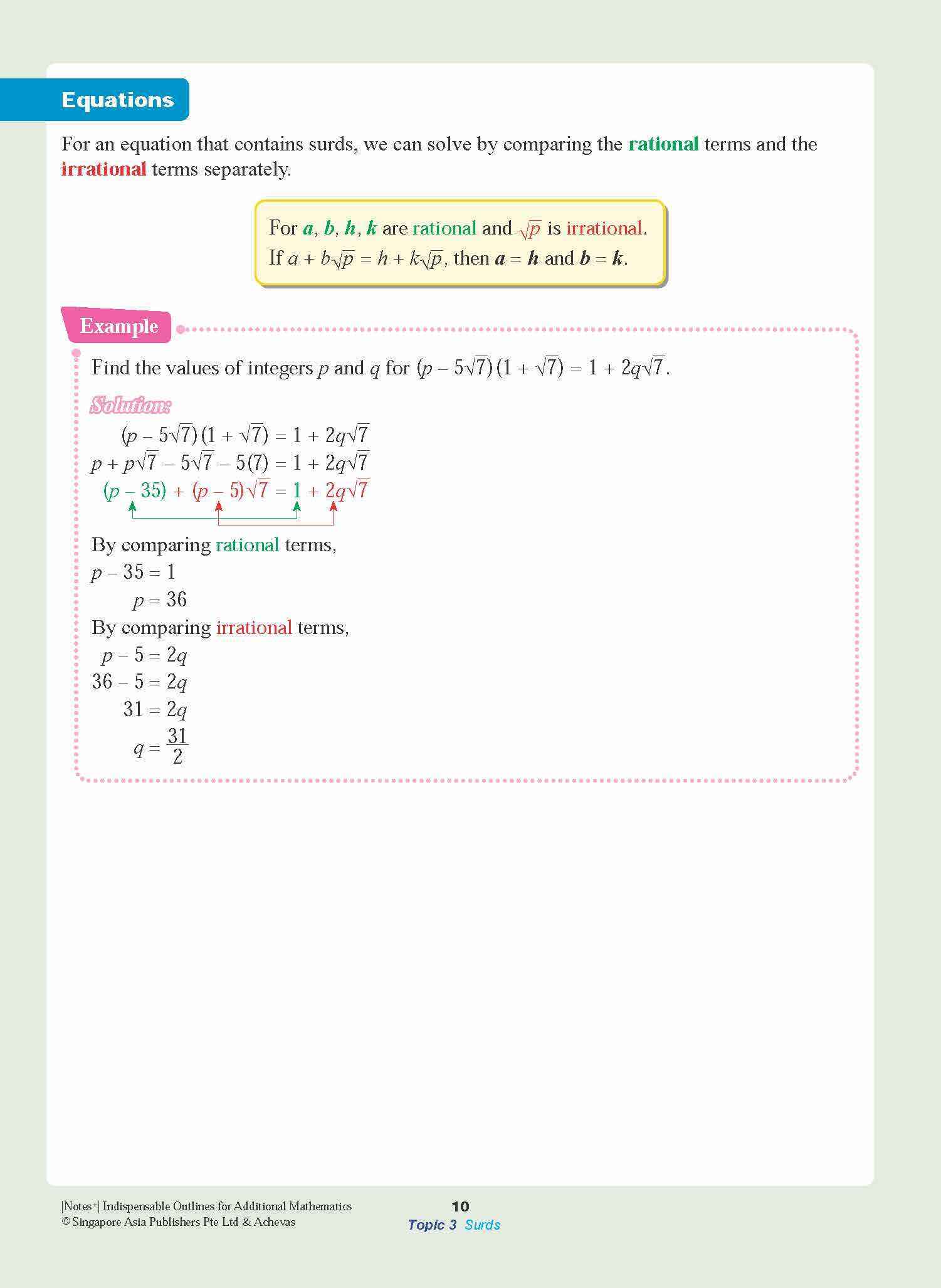 Notes+ with Achevas Indispensable Outlines for Additional Mathematics