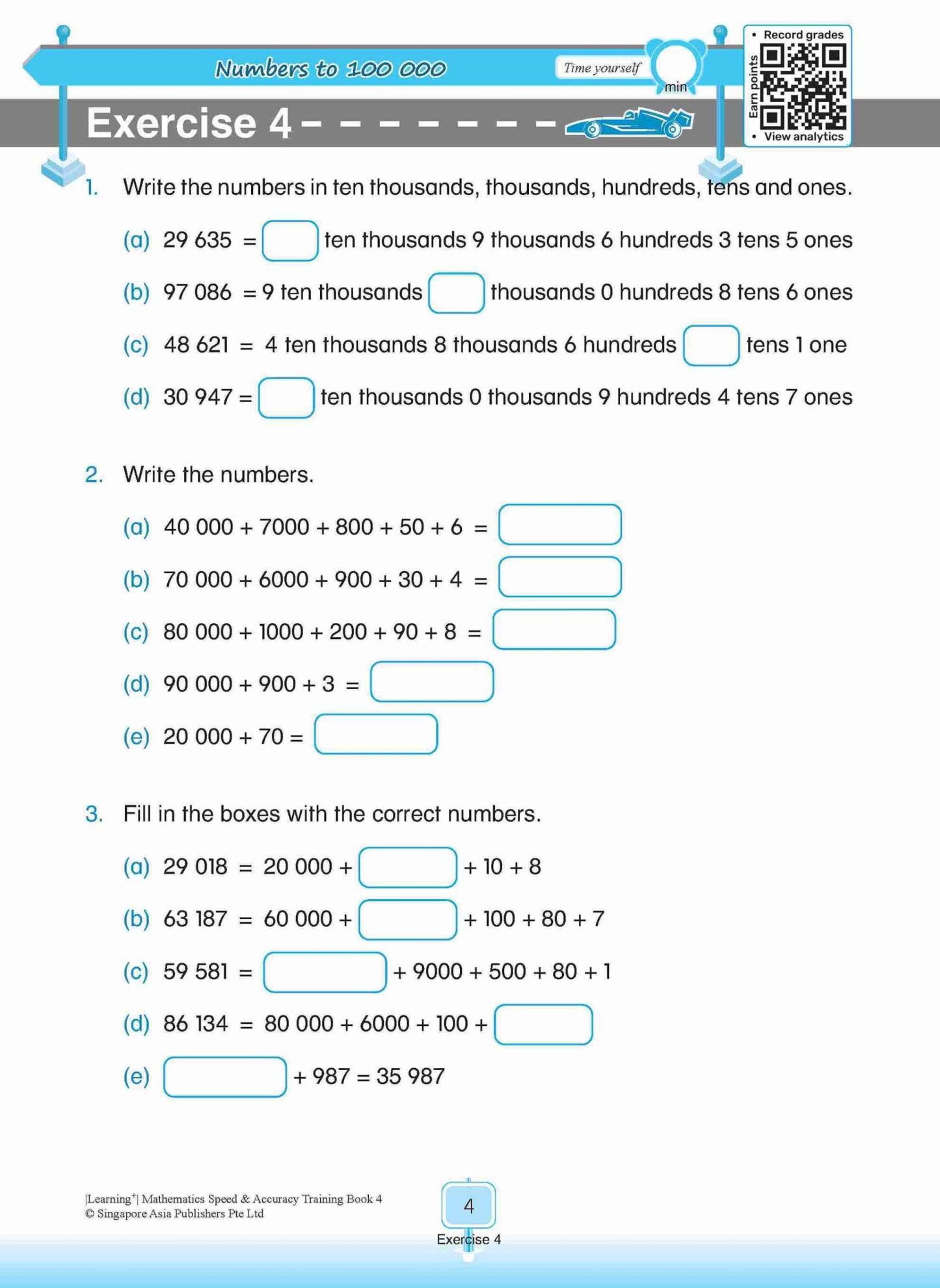 LEARNING+ Mathematics Speed & Accuracy Training Book 4