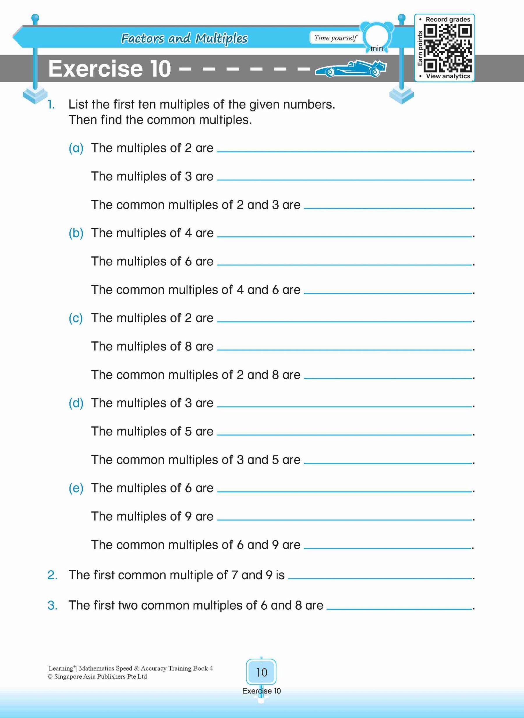 LEARNING+ Mathematics Speed & Accuracy Training Book 4