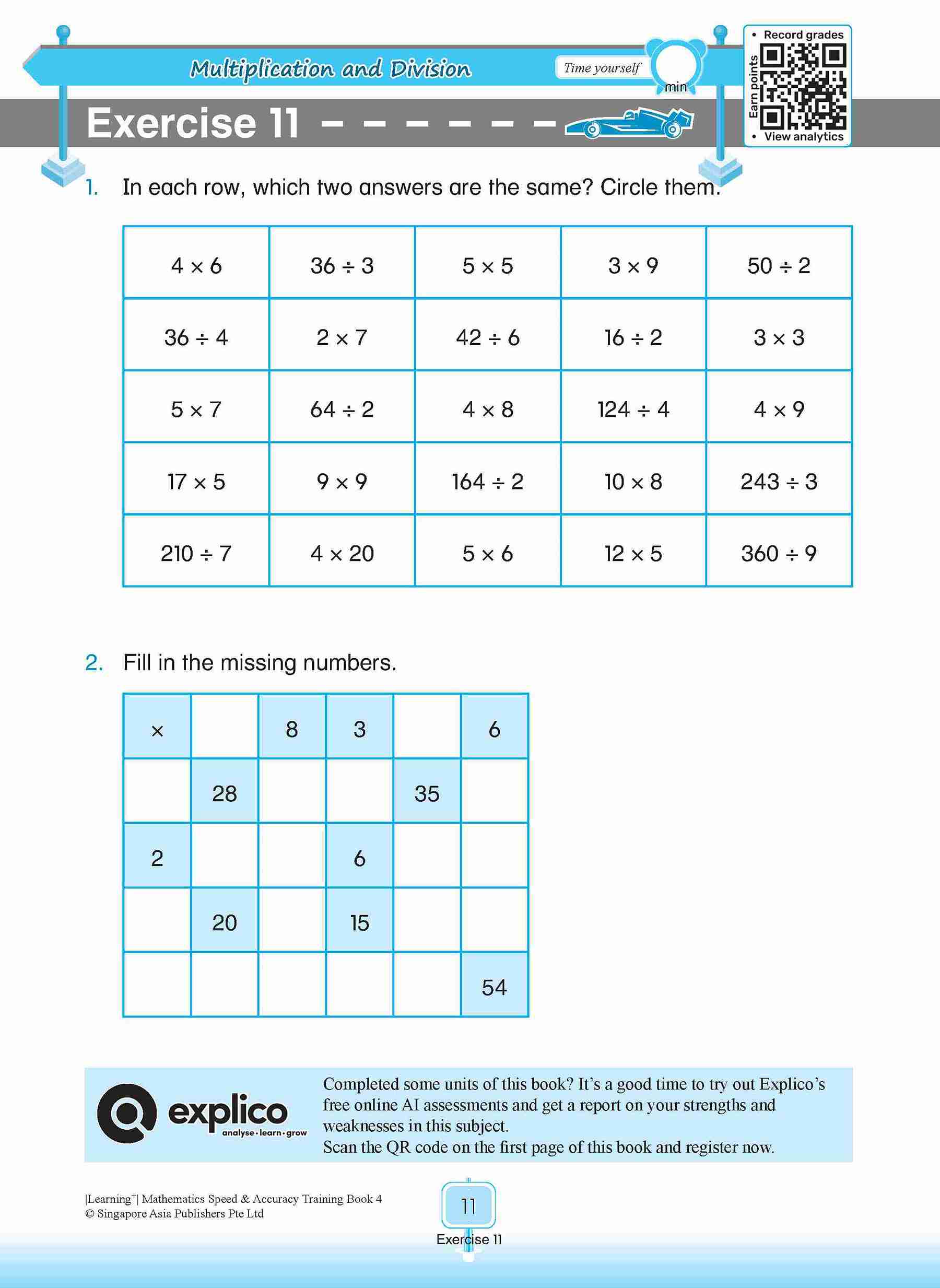 LEARNING+ Mathematics Speed & Accuracy Training Book 4