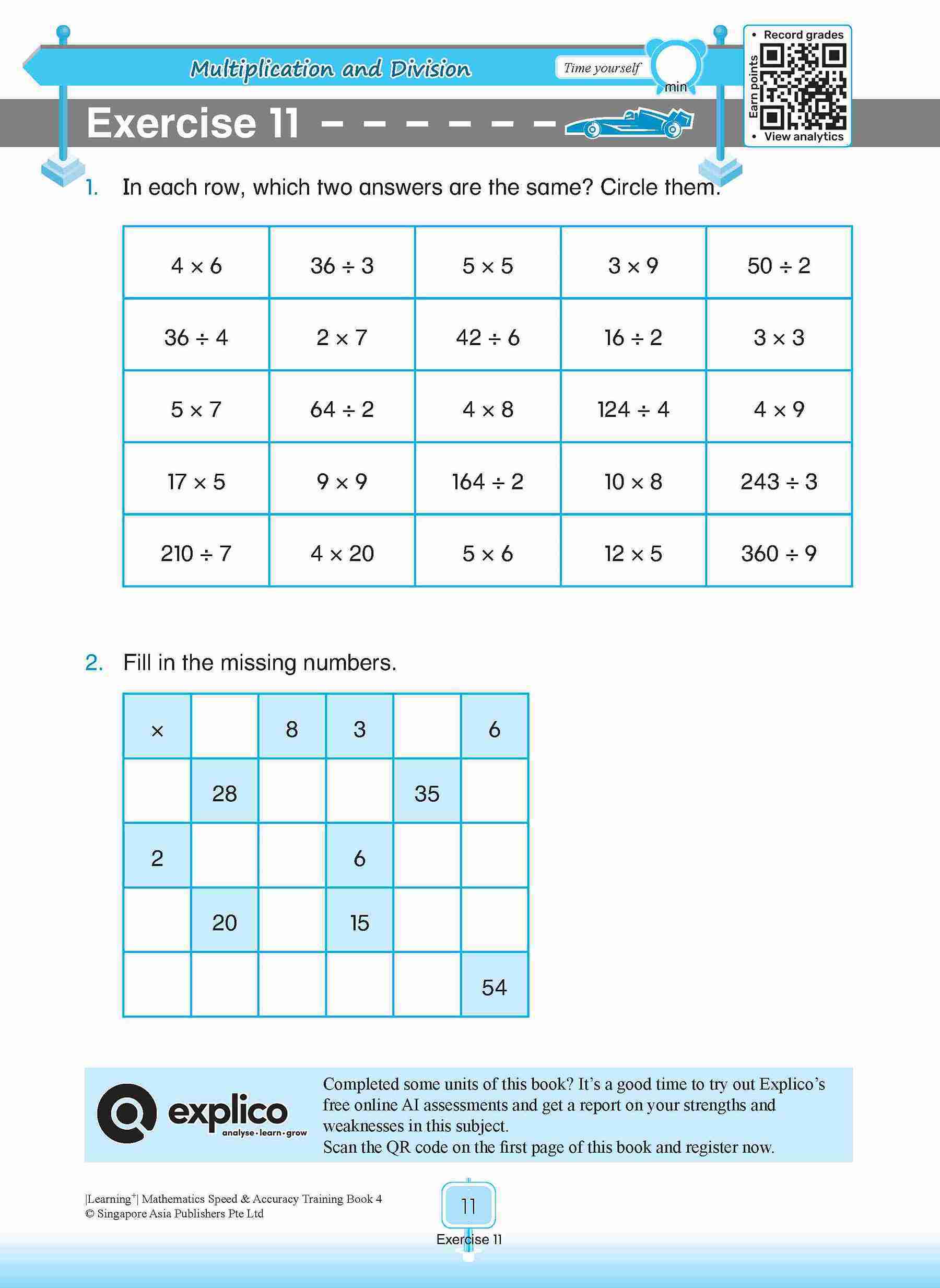 LEARNING+ Mathematics Speed & Accuracy Training Book 4