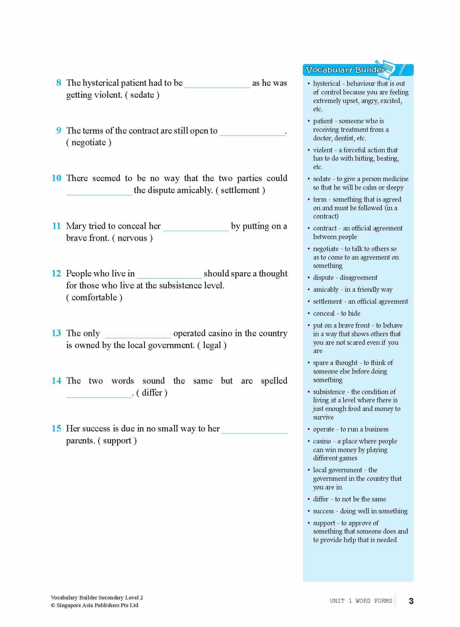 Vocabulary Builder Secondary Level 2