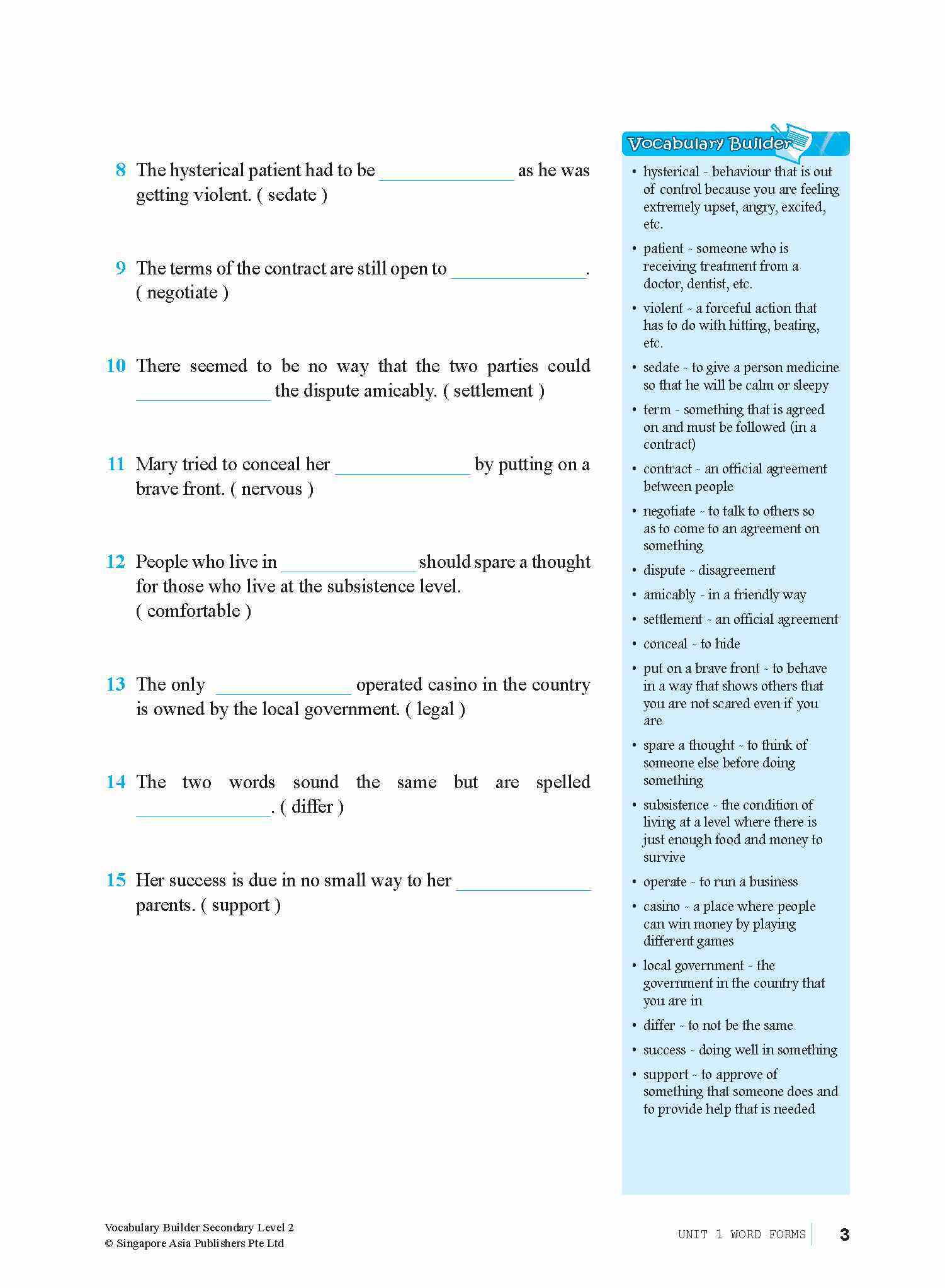 Vocabulary Builder Secondary Level 2