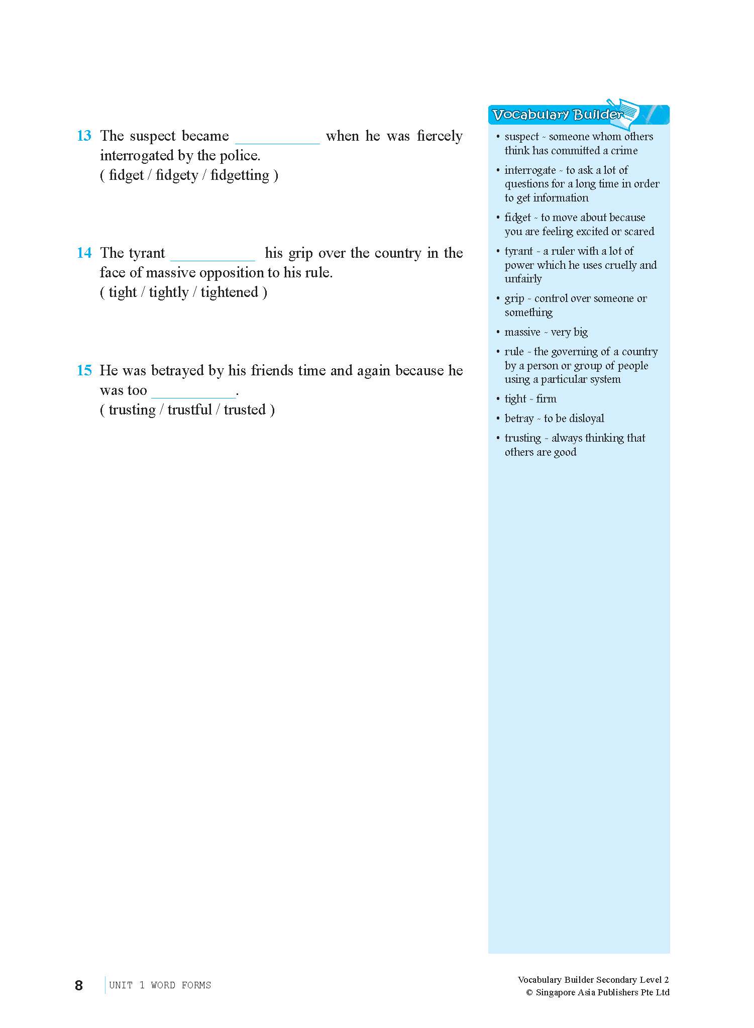 Vocabulary Builder Secondary Level 2