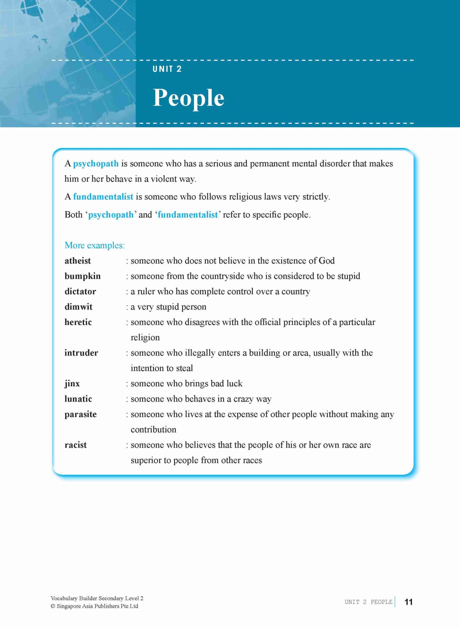 Vocabulary Builder Secondary Level 2