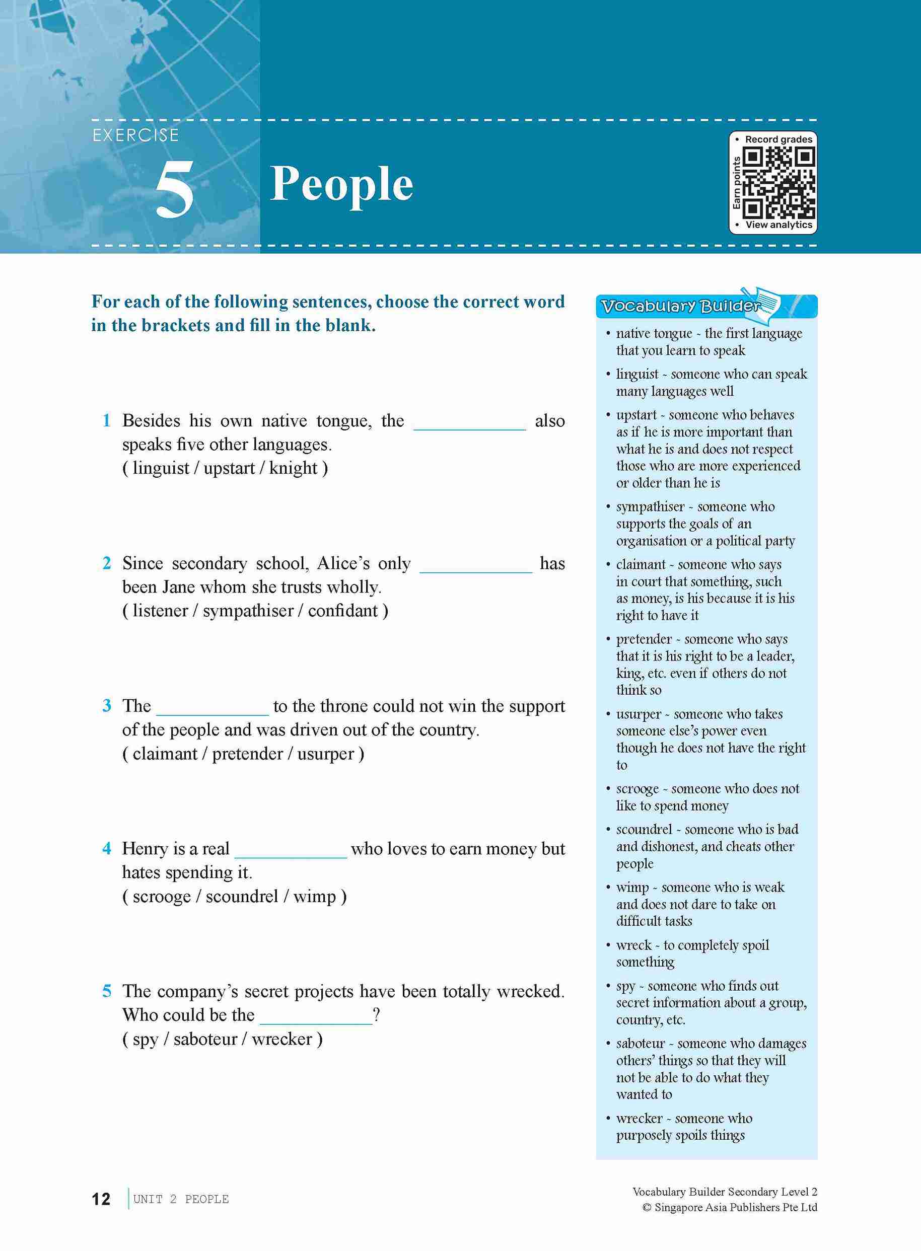 Vocabulary Builder Secondary Level 2