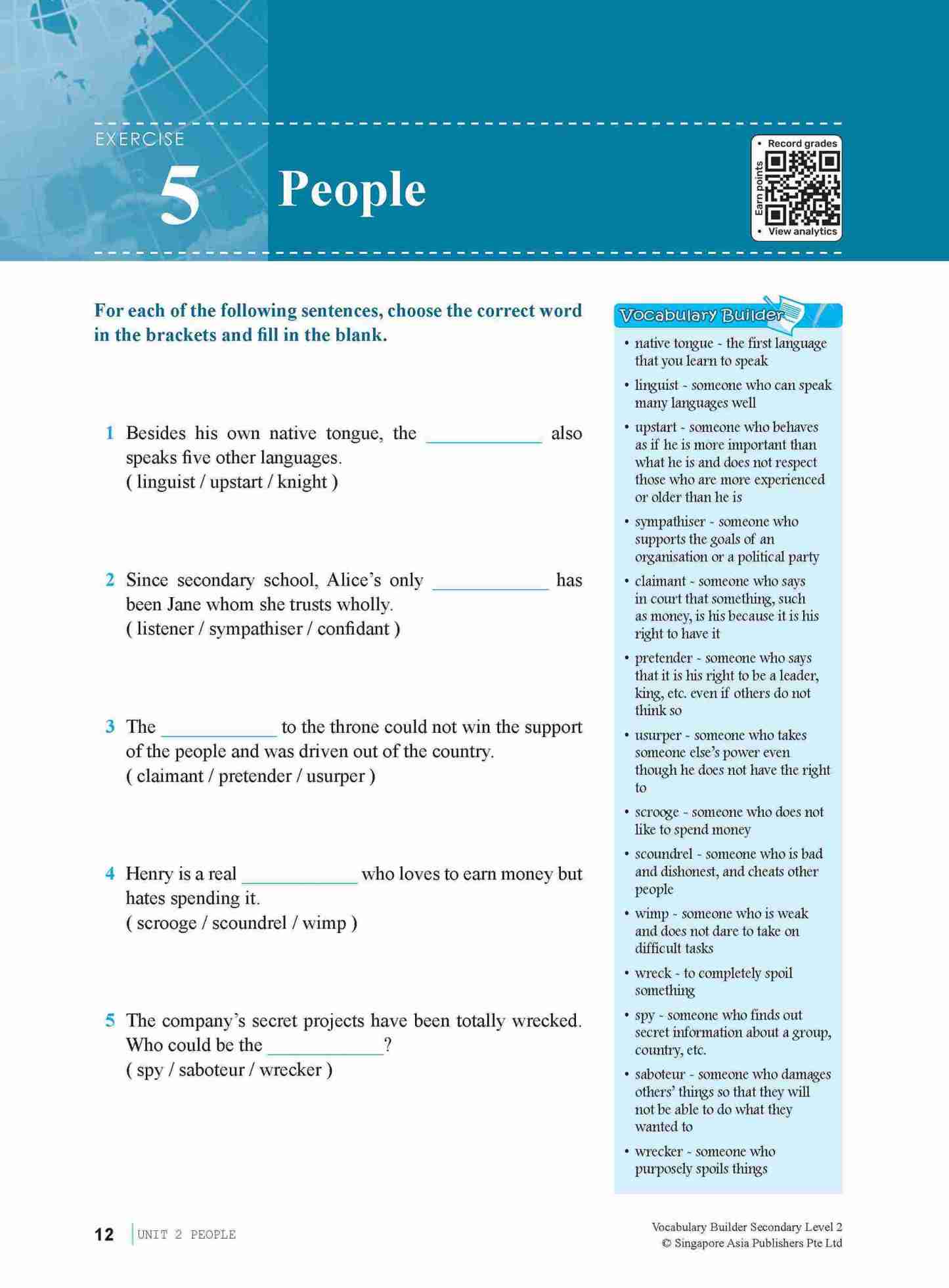 Vocabulary Builder Secondary Level 2