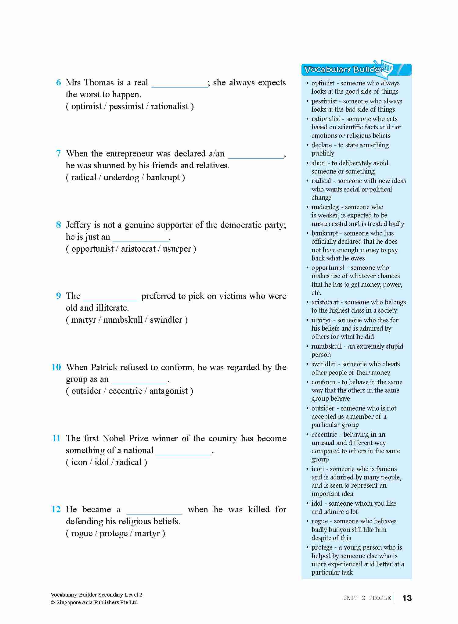 Vocabulary Builder Secondary Level 2