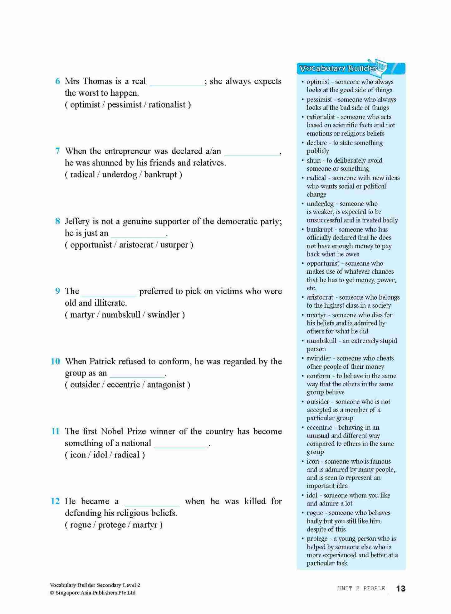 Vocabulary Builder Secondary Level 2