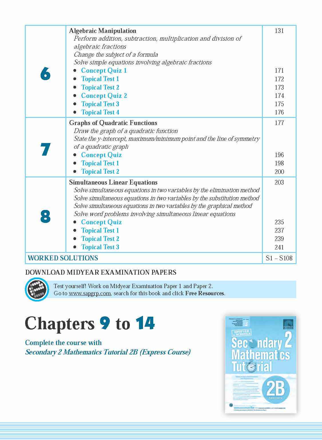 Secondary 2 Mathematics Tutorial 2A [G3]