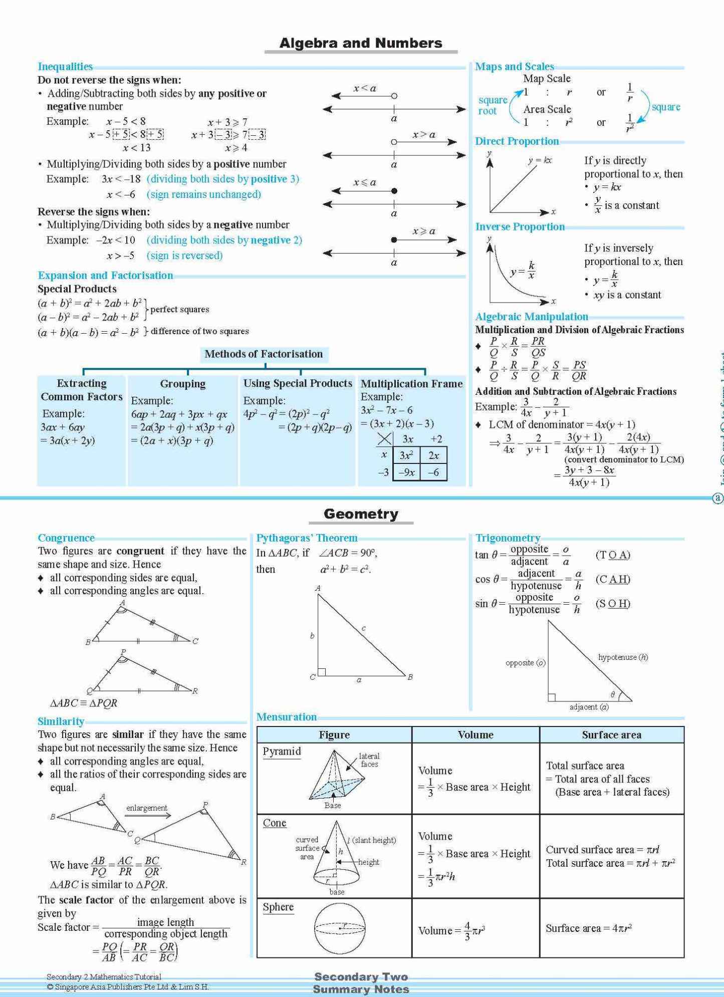 Secondary 2 Mathematics Tutorial 2A [G3]