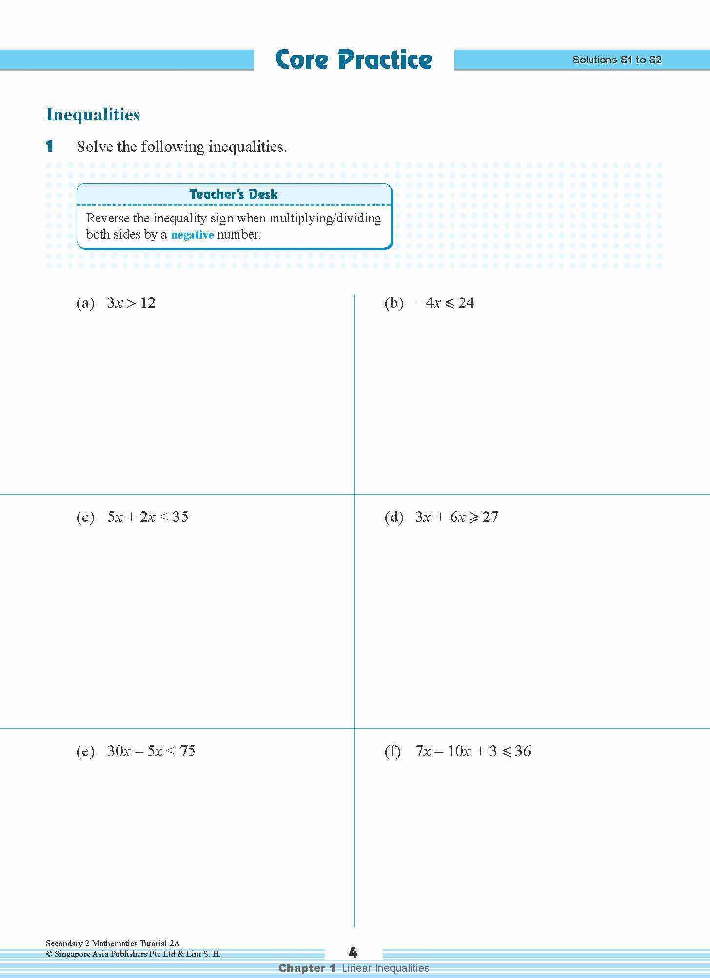 Secondary 2 Mathematics Tutorial 2A [G3]