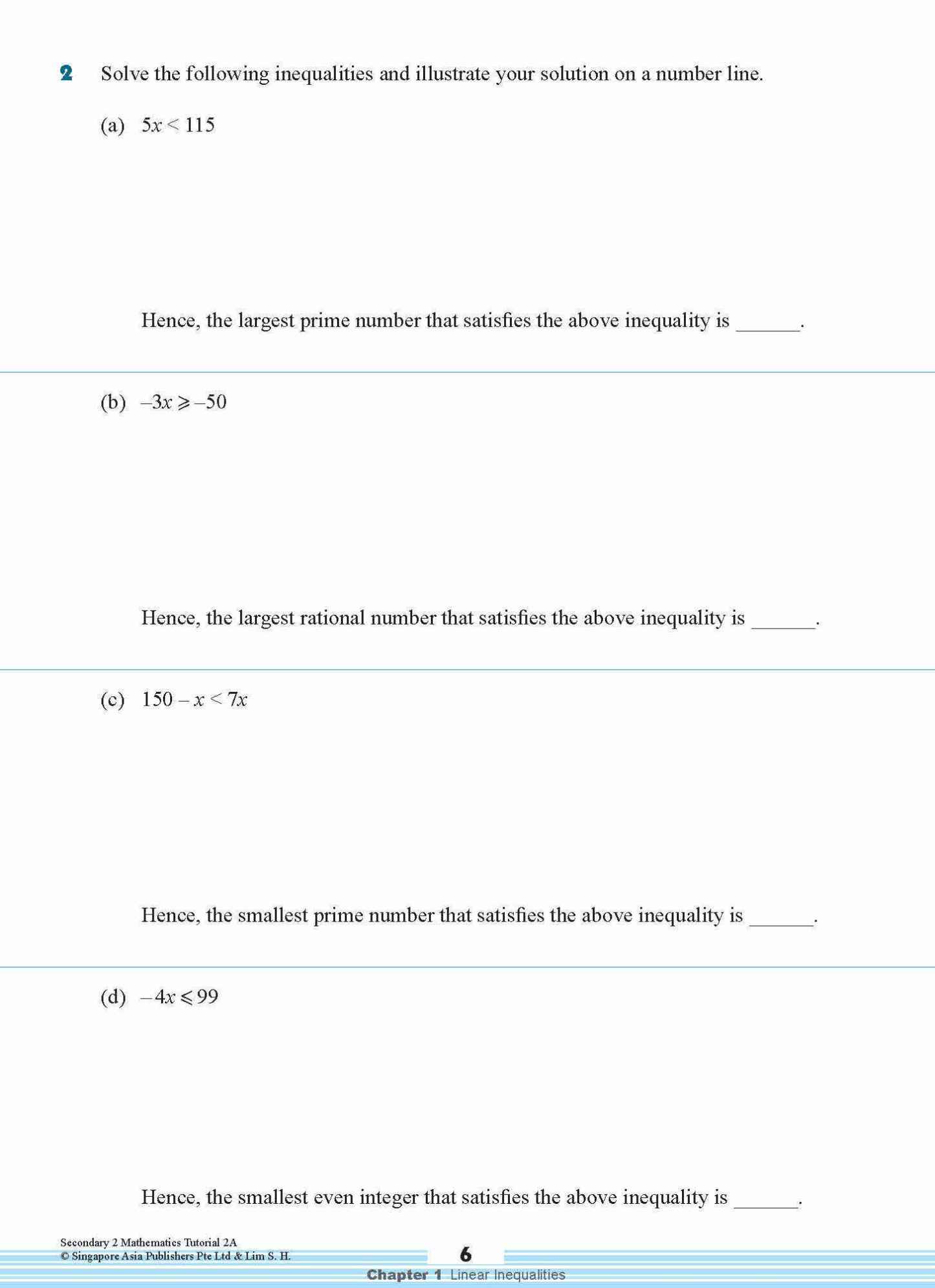 Secondary 2 Mathematics Tutorial 2A [G3]