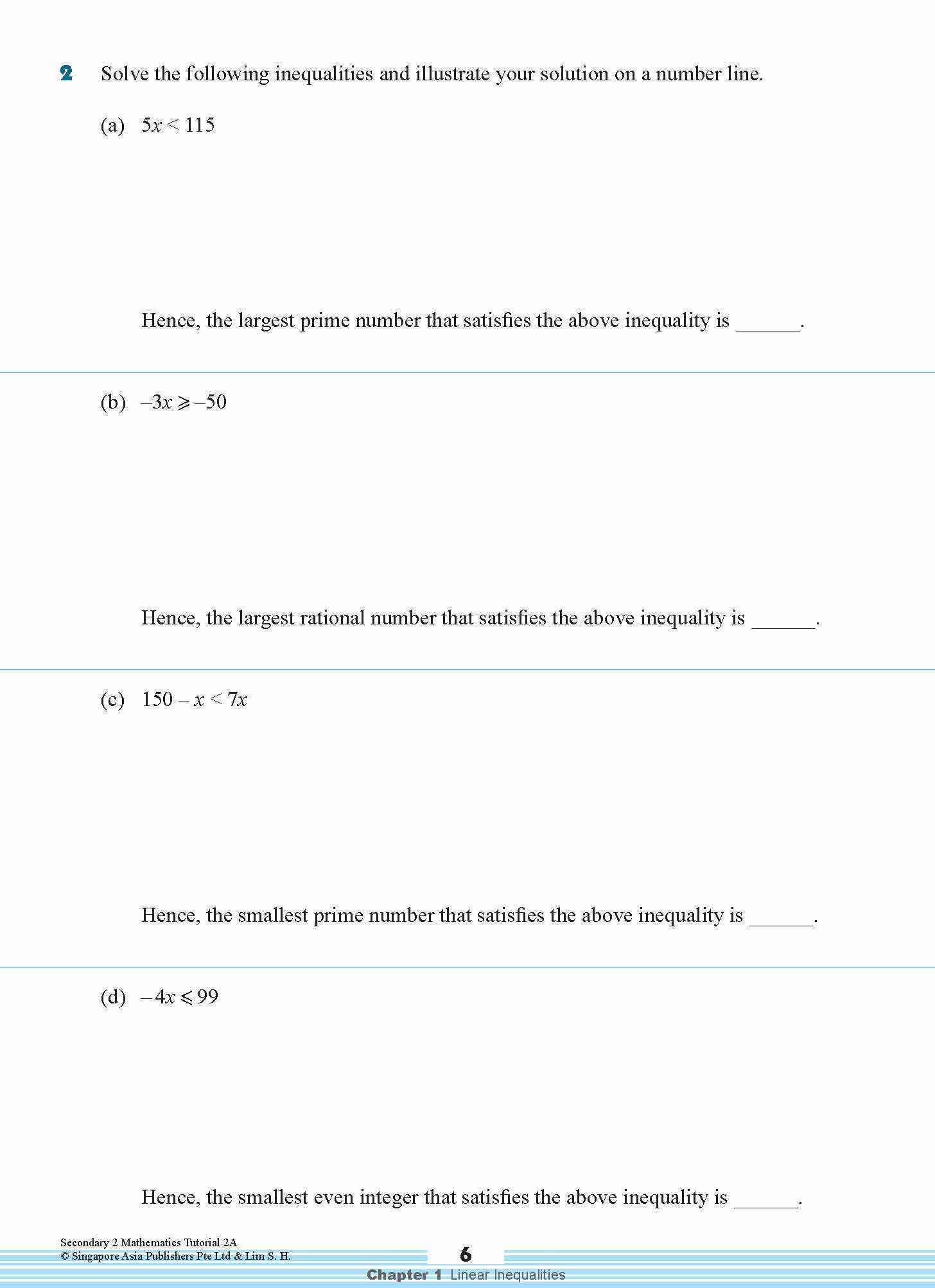 Secondary 2 Mathematics Tutorial 2A [G3]