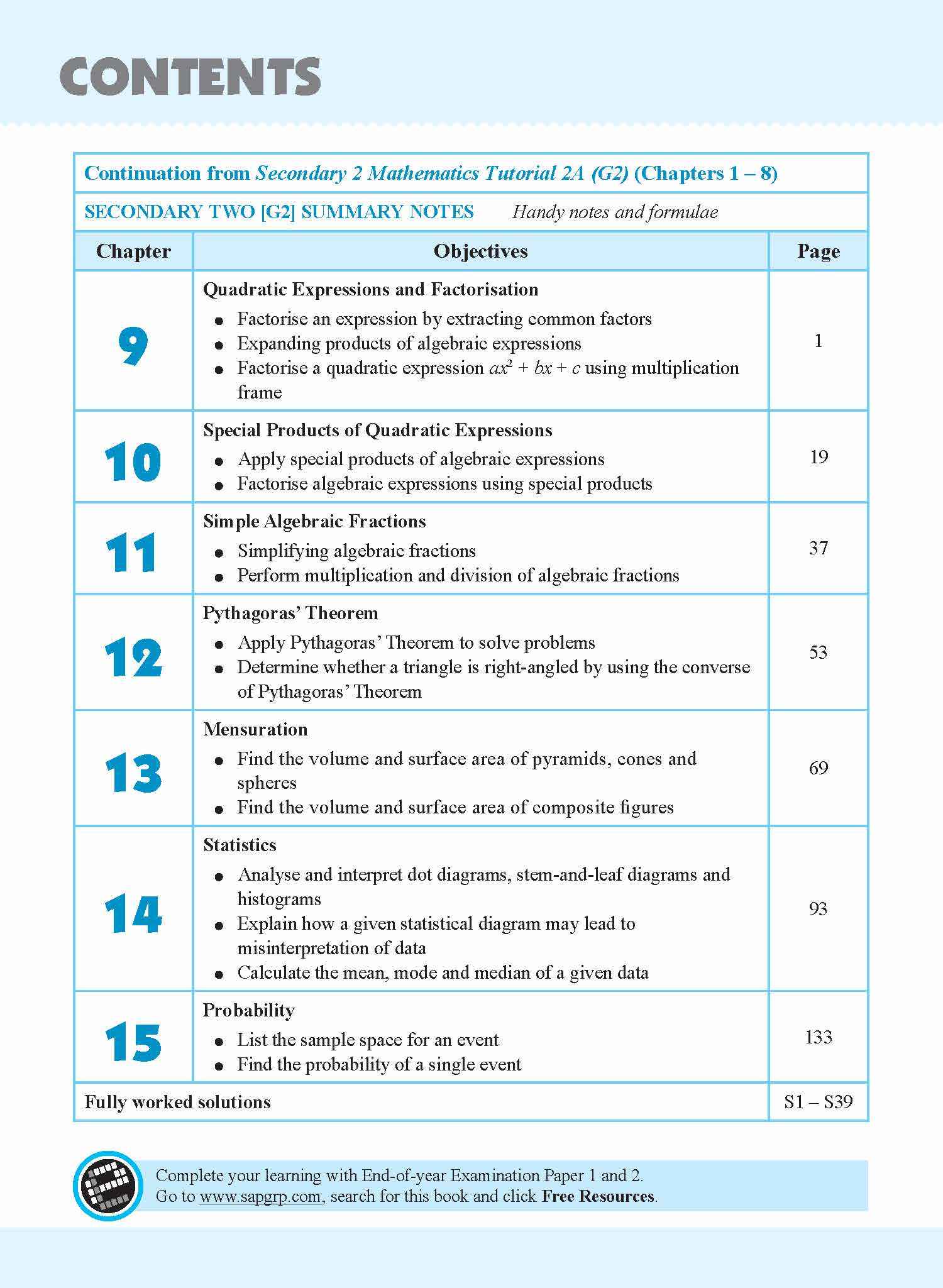 Secondary 2 Mathematics Tutorial 2B [G2]