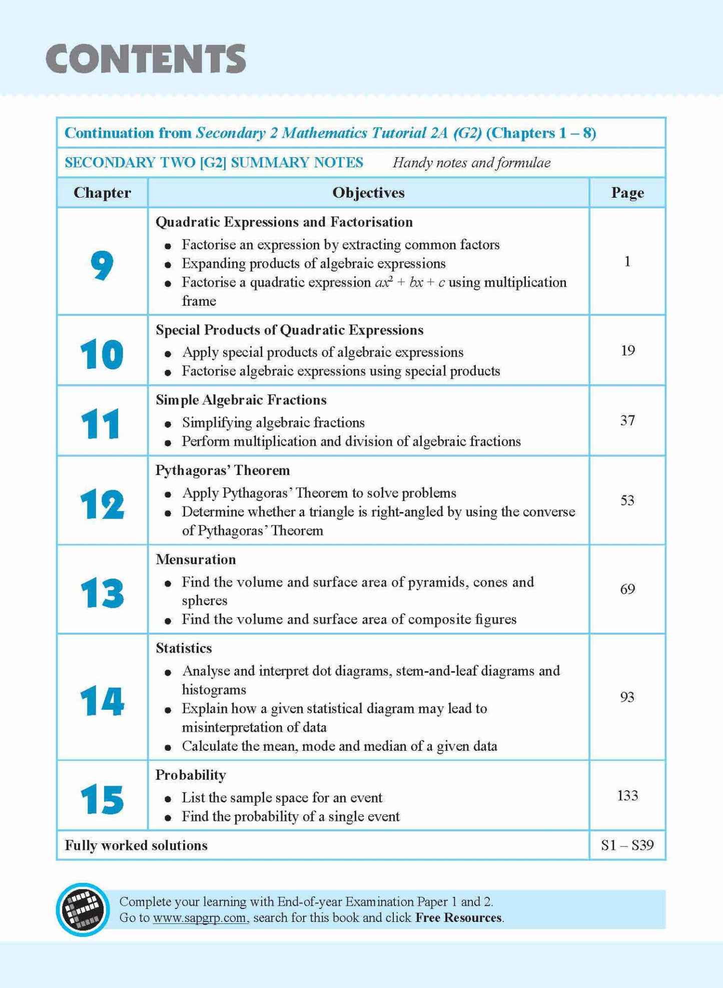 Secondary 2 Mathematics Tutorial 2B [G2]