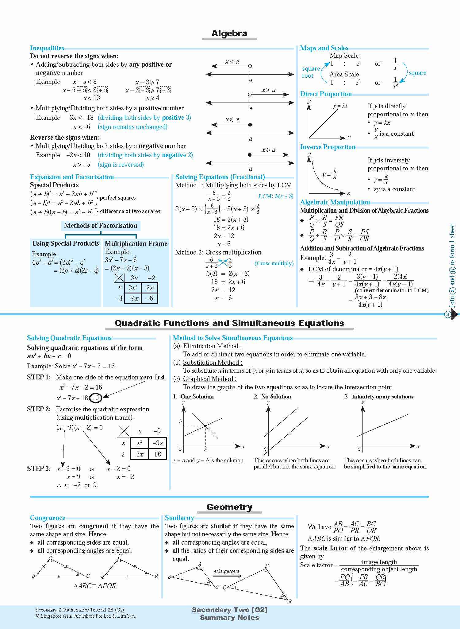 Secondary 2 Mathematics Tutorial 2B [G2]