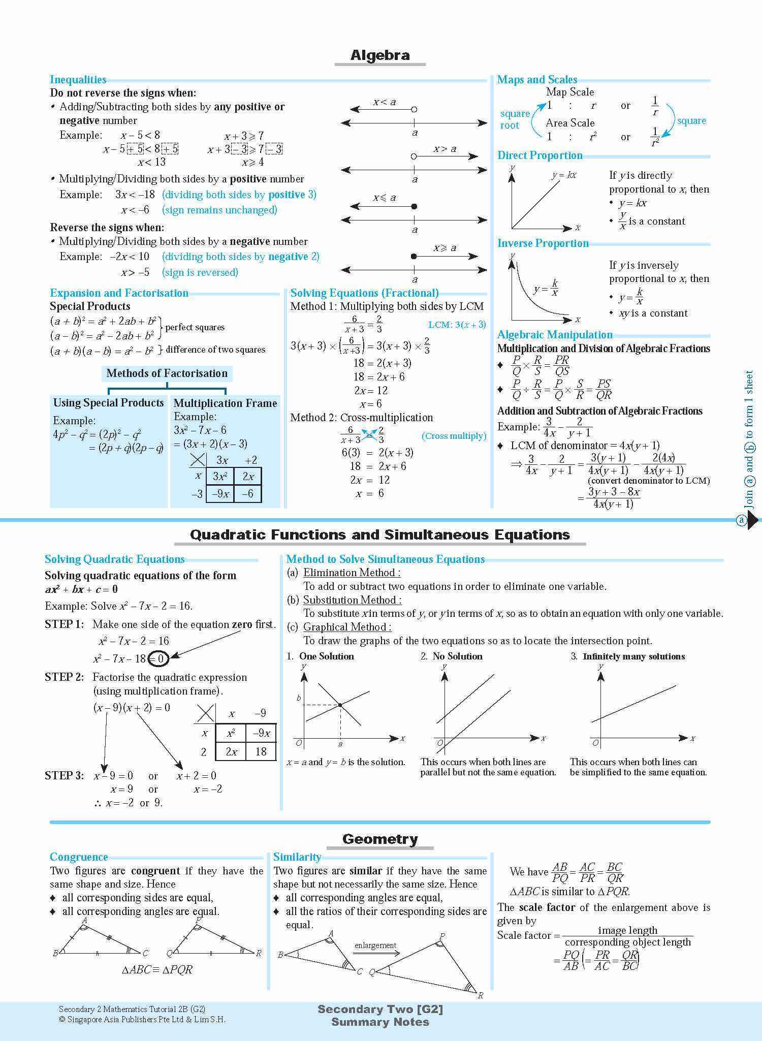 Secondary 2 Mathematics Tutorial 2B [G2]