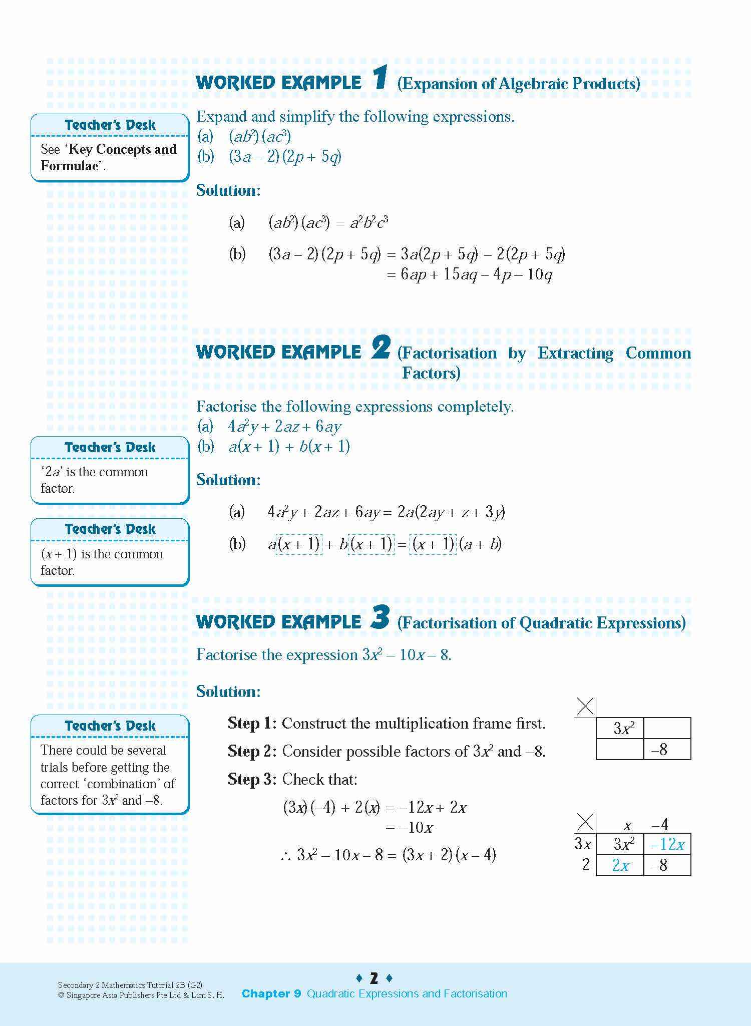 Secondary 2 Mathematics Tutorial 2B [G2]