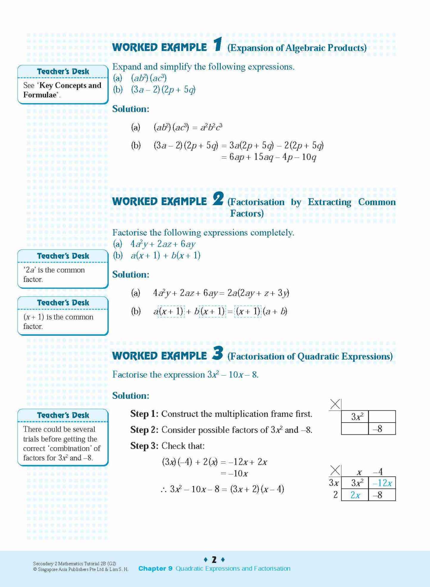 Secondary 2 Mathematics Tutorial 2B [G2]