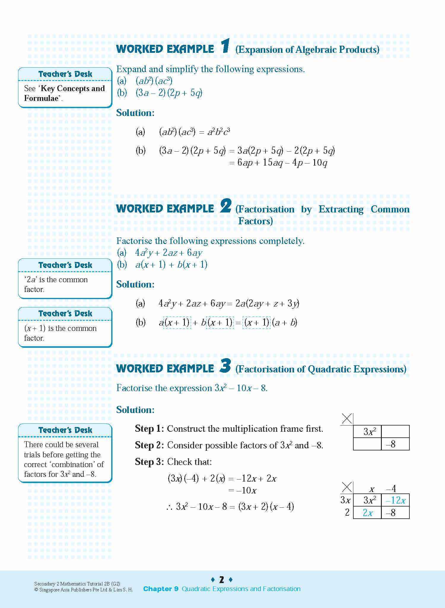 Secondary 2 Mathematics Tutorial 2B [G2]