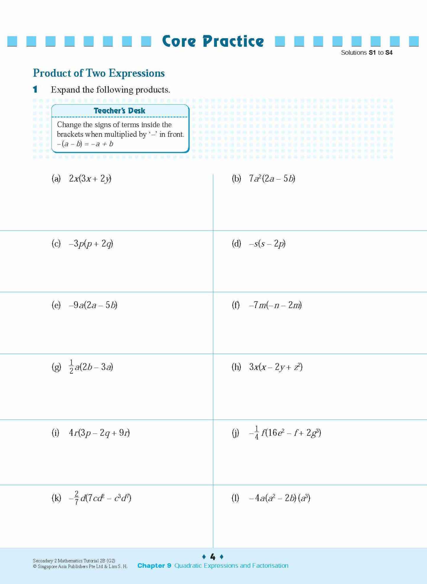 Secondary 2 Mathematics Tutorial 2B [G2]