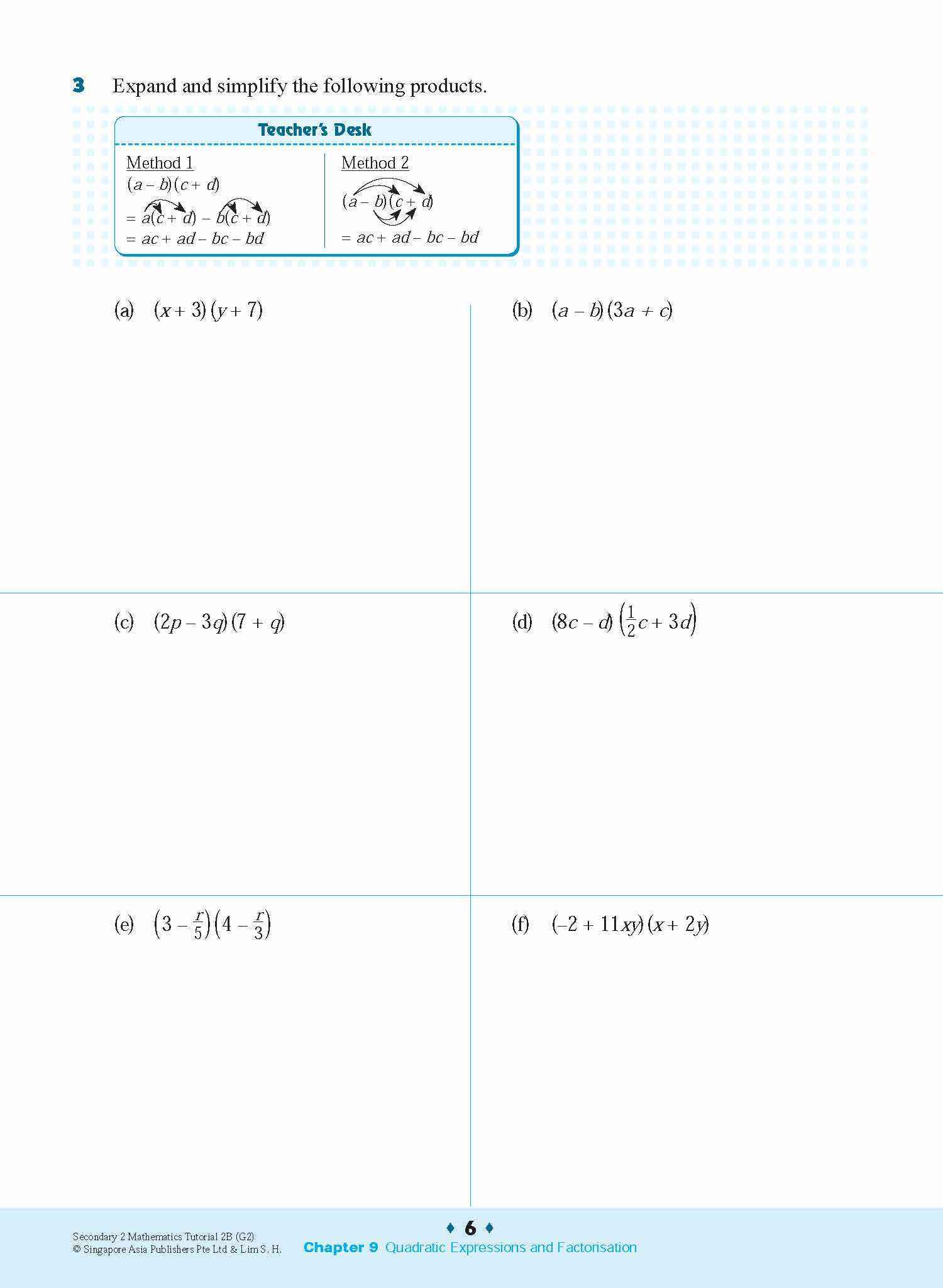 Secondary 2 Mathematics Tutorial 2B [G2]
