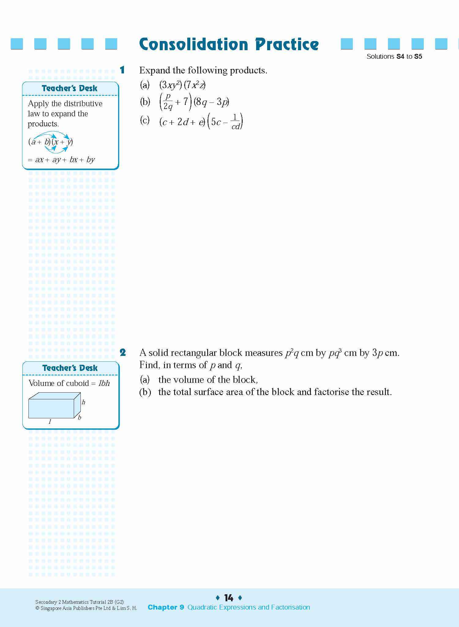 Secondary 2 Mathematics Tutorial 2B [G2]