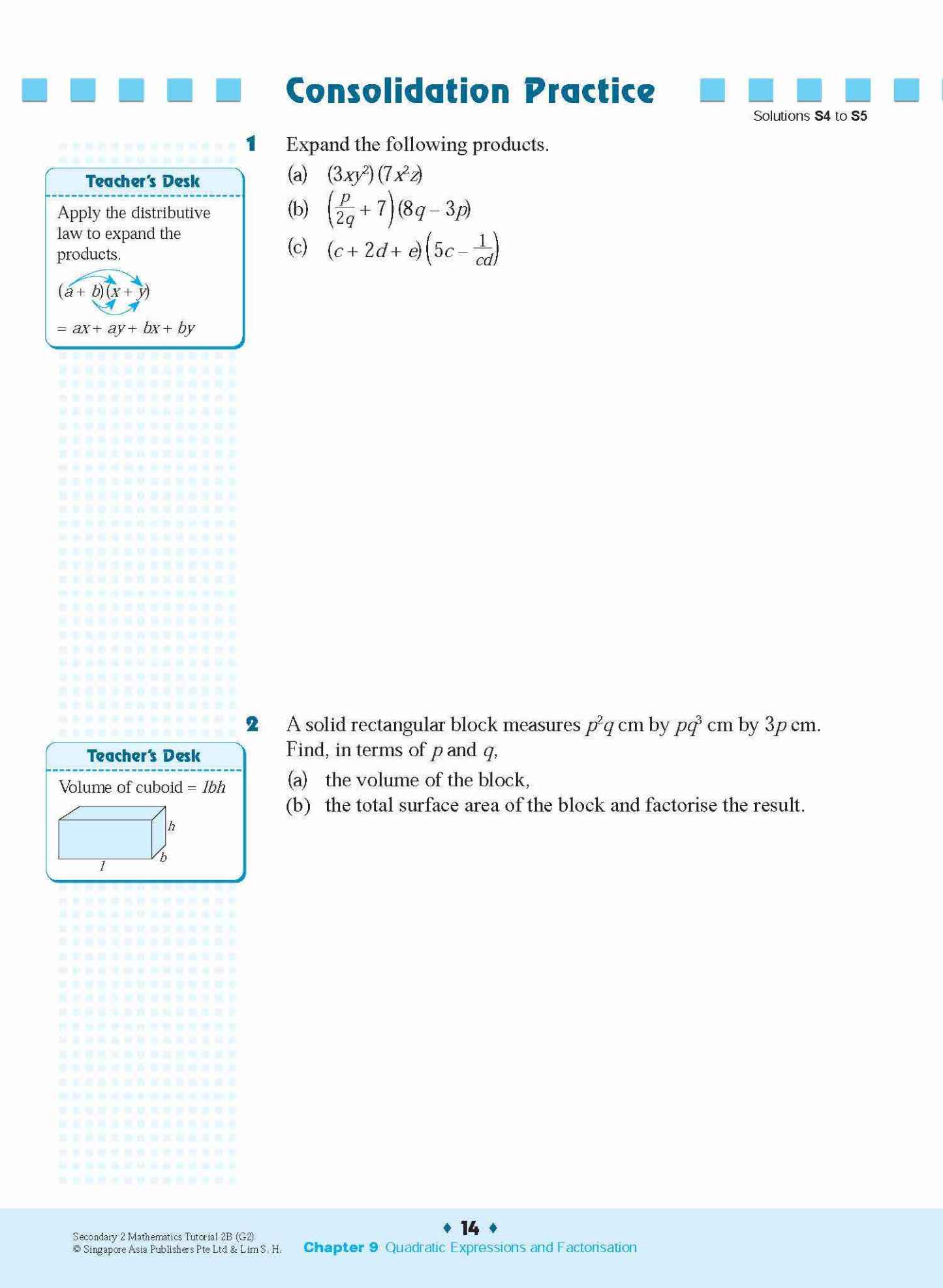 Secondary 2 Mathematics Tutorial 2B [G2]