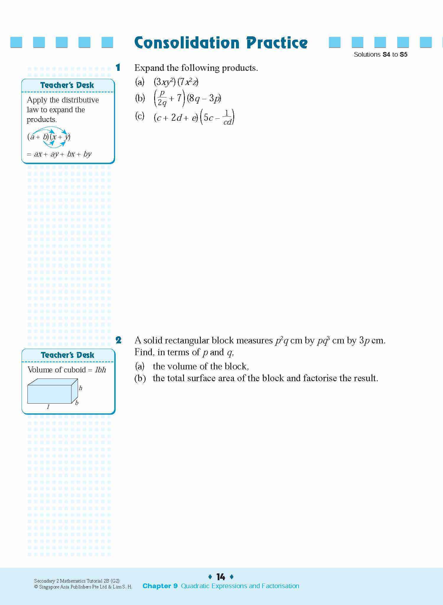 Secondary 2 Mathematics Tutorial 2B [G2]