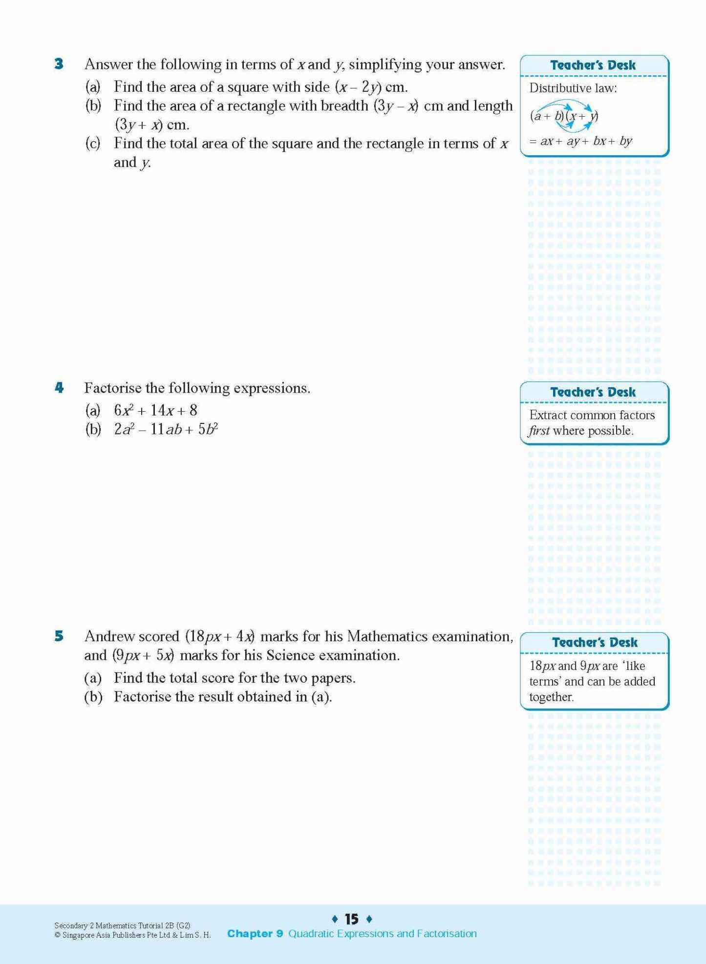 Secondary 2 Mathematics Tutorial 2B [G2]