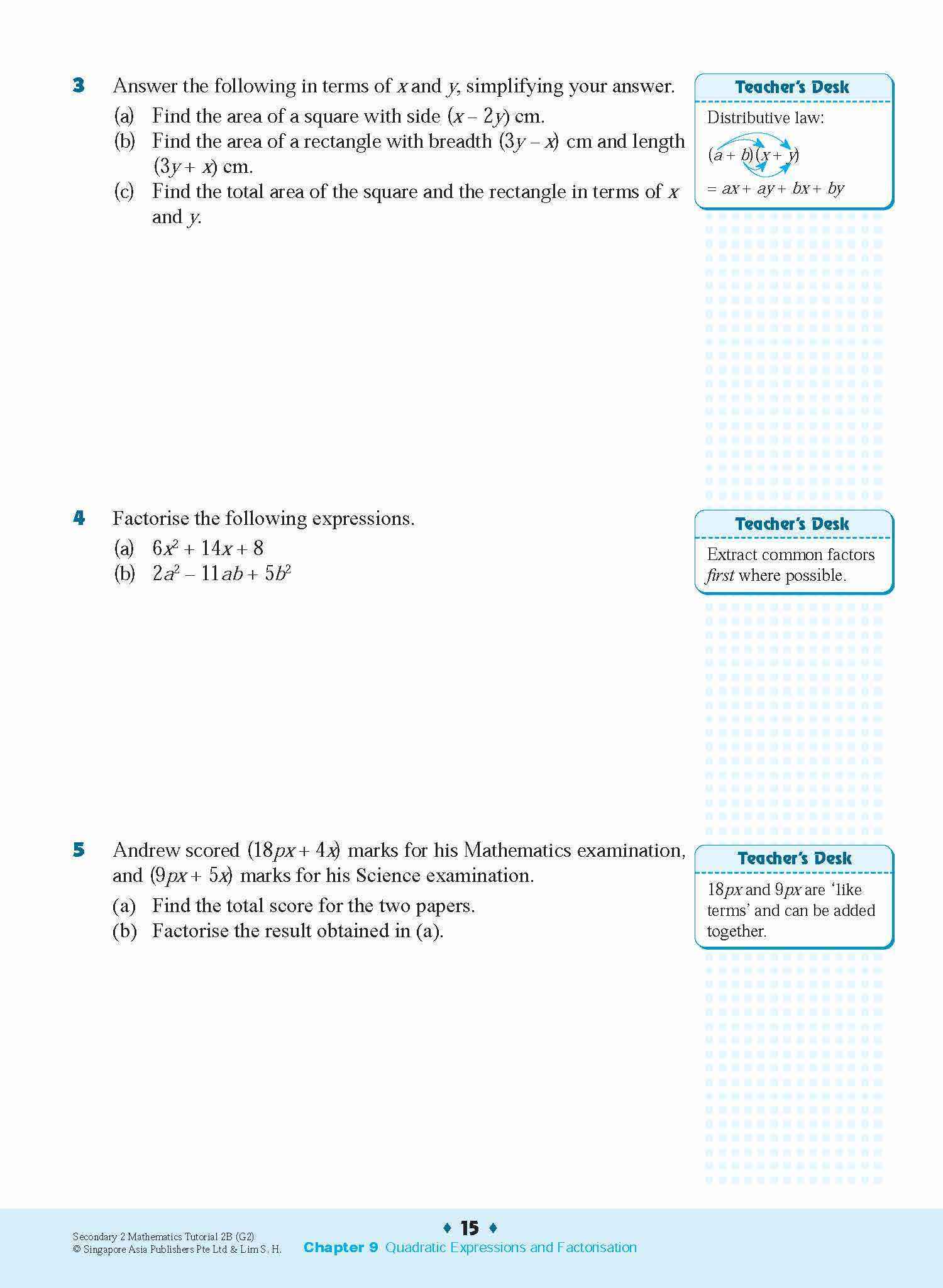 Secondary 2 Mathematics Tutorial 2B [G2]
