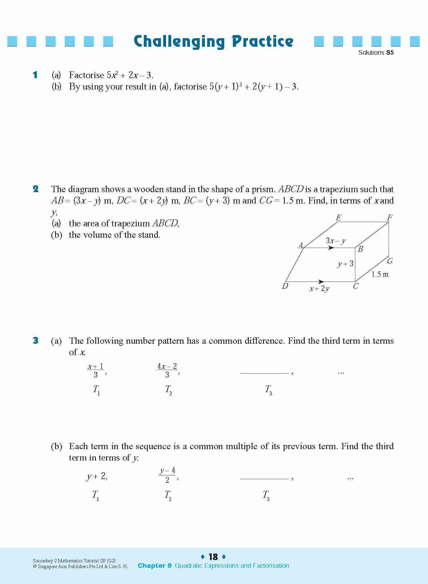 Secondary 2 Mathematics Tutorial 2B [G2]