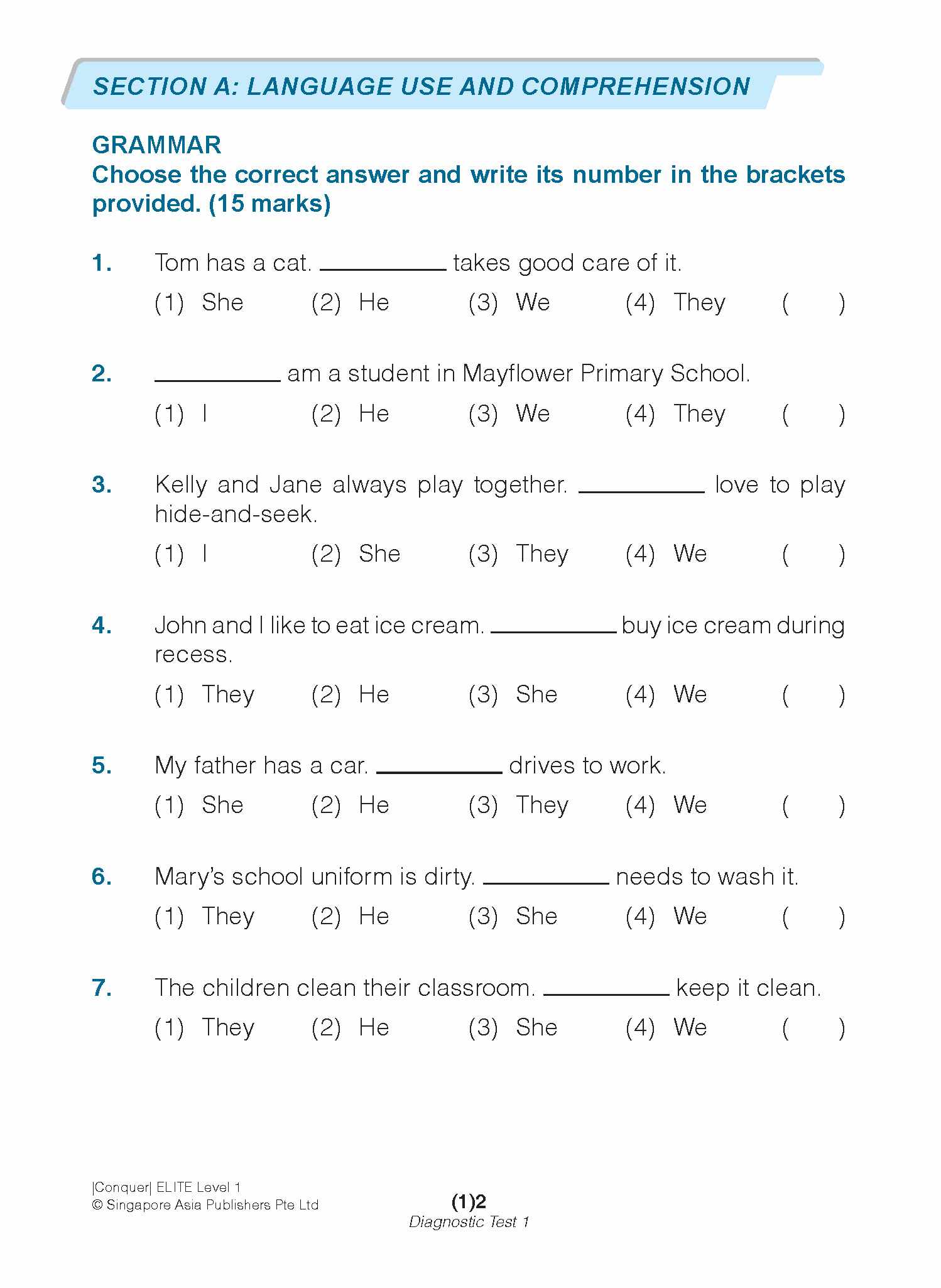 Conquer ELITE (English Language In-depth Tests and Evaluation) PRIMARY LEVEL 1