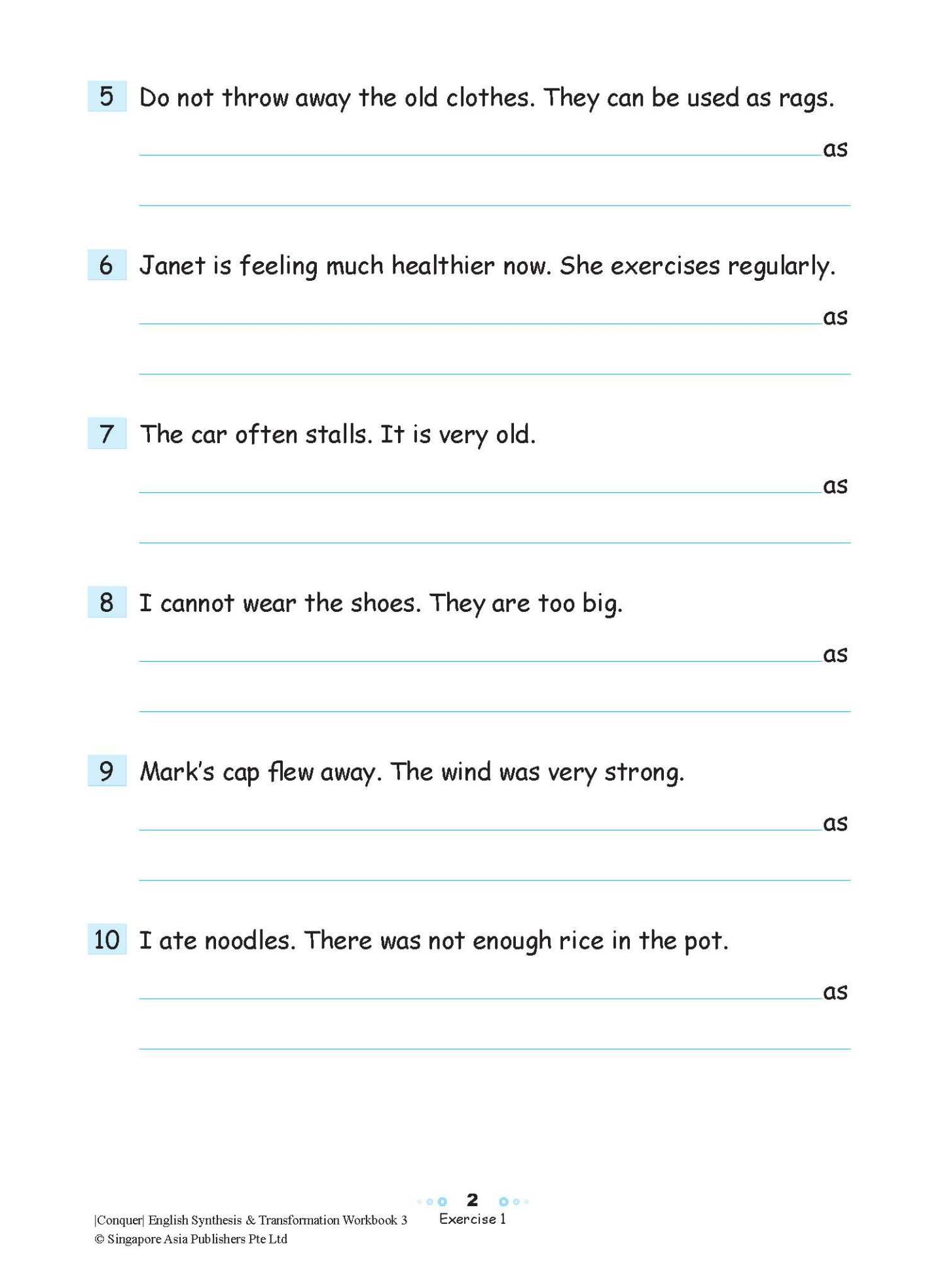 Conquer English Synthesis & Transformation Workbook 3