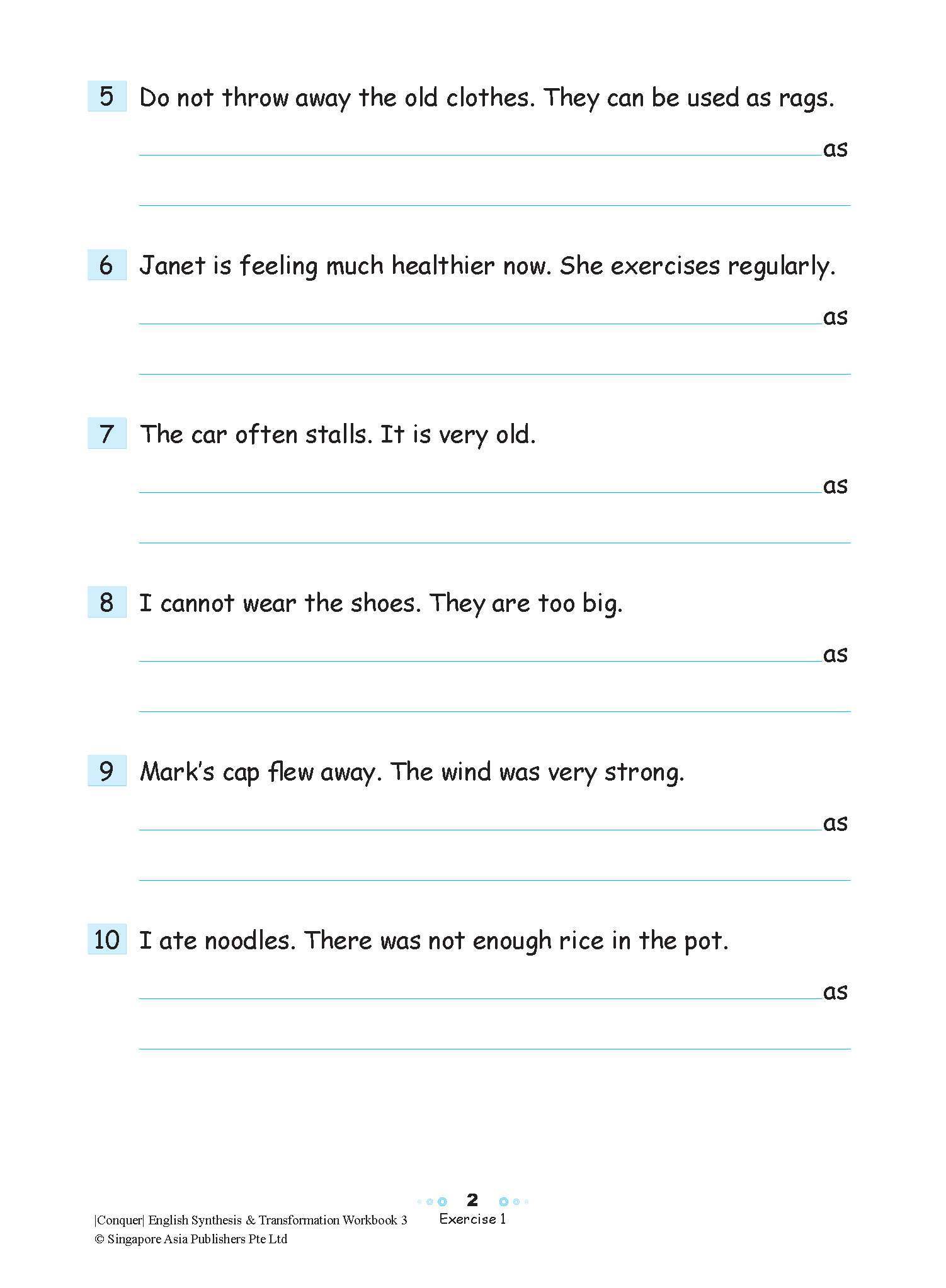 Conquer English Synthesis & Transformation Workbook 3