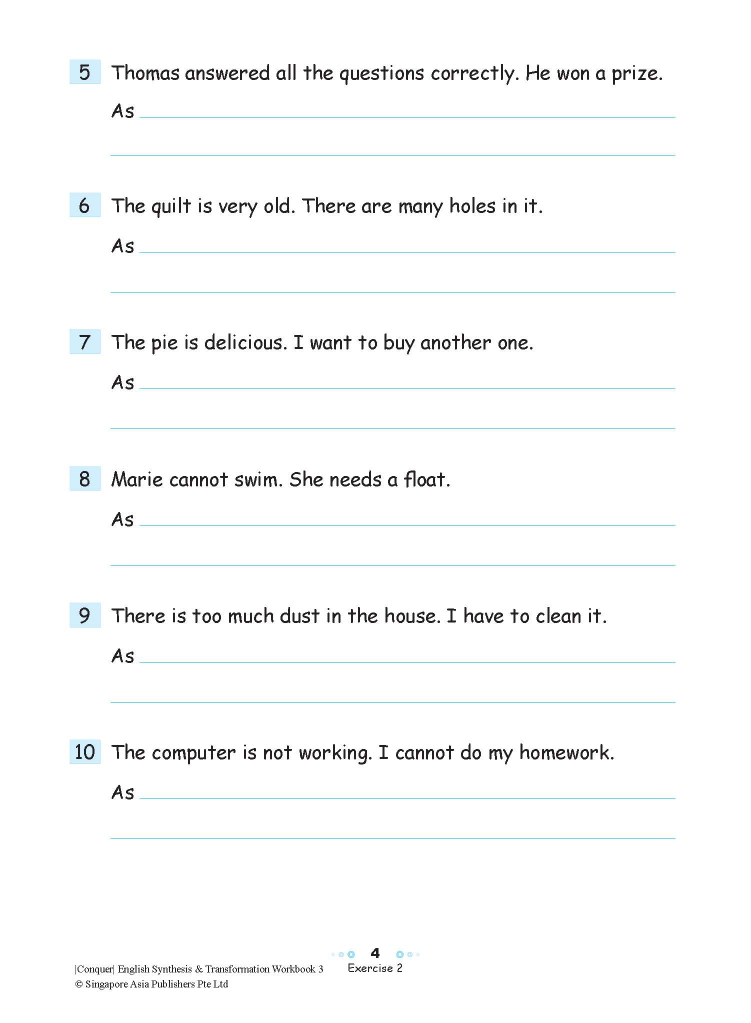 Conquer English Synthesis & Transformation Workbook 3