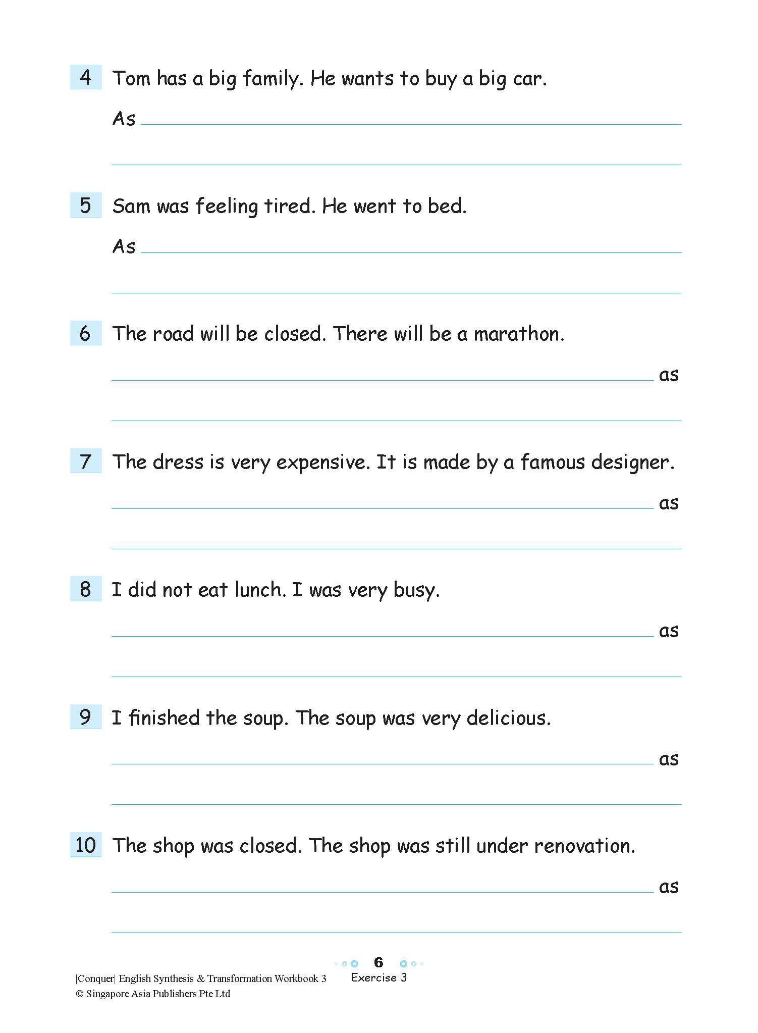 Conquer English Synthesis & Transformation Workbook 3