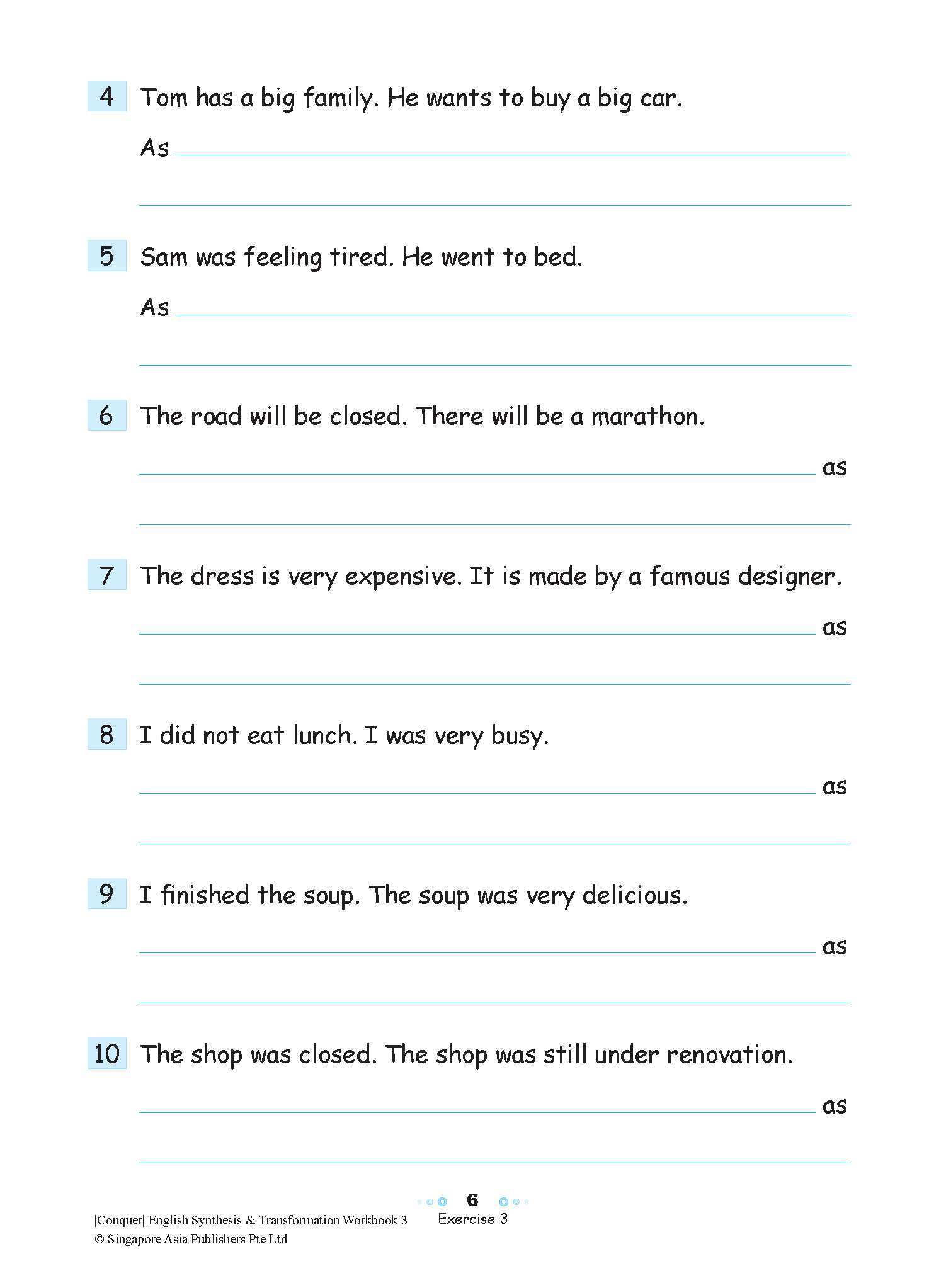 Conquer English Synthesis & Transformation Workbook 3