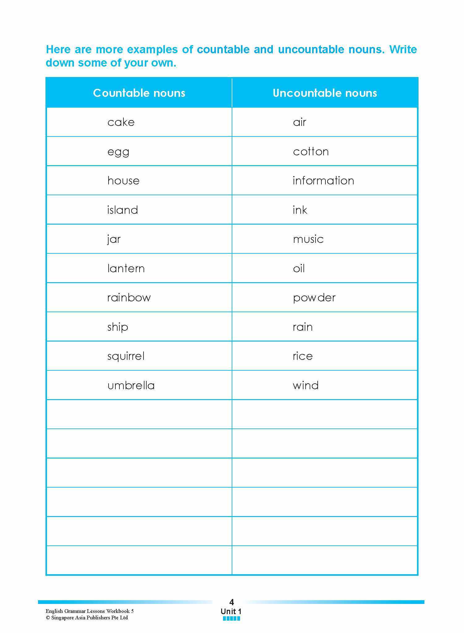 ENGLISH GRAMMAR LESSONS Workbook 5