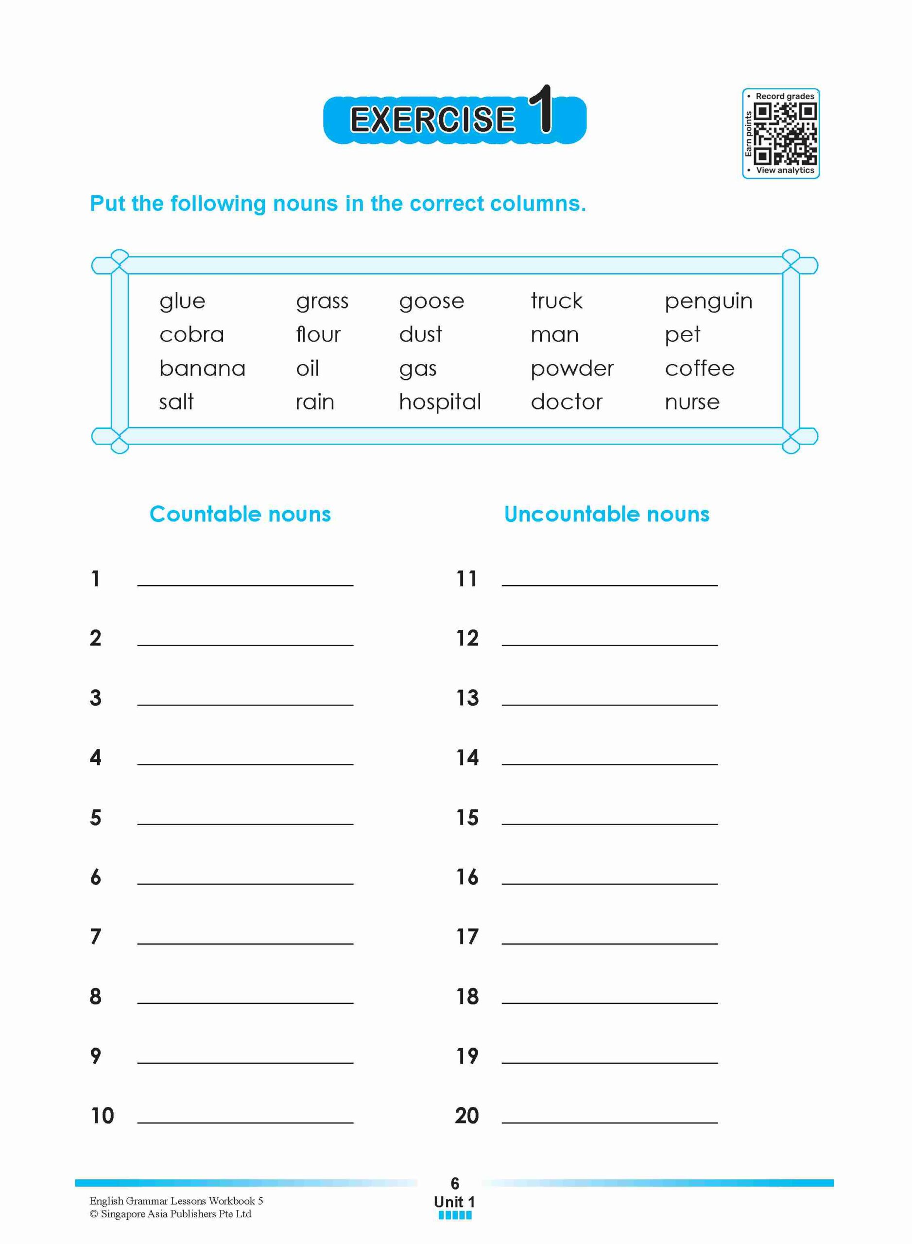 ENGLISH GRAMMAR LESSONS Workbook 5