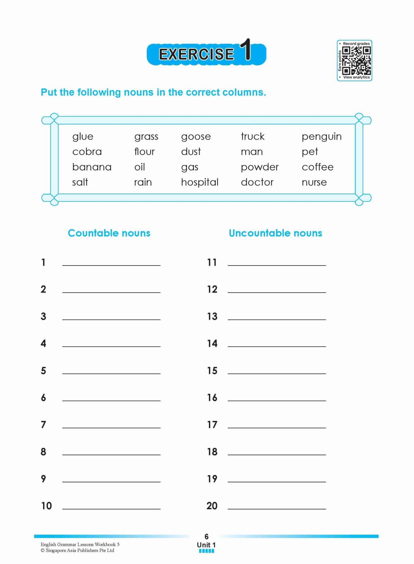 ENGLISH GRAMMAR LESSONS Workbook 5