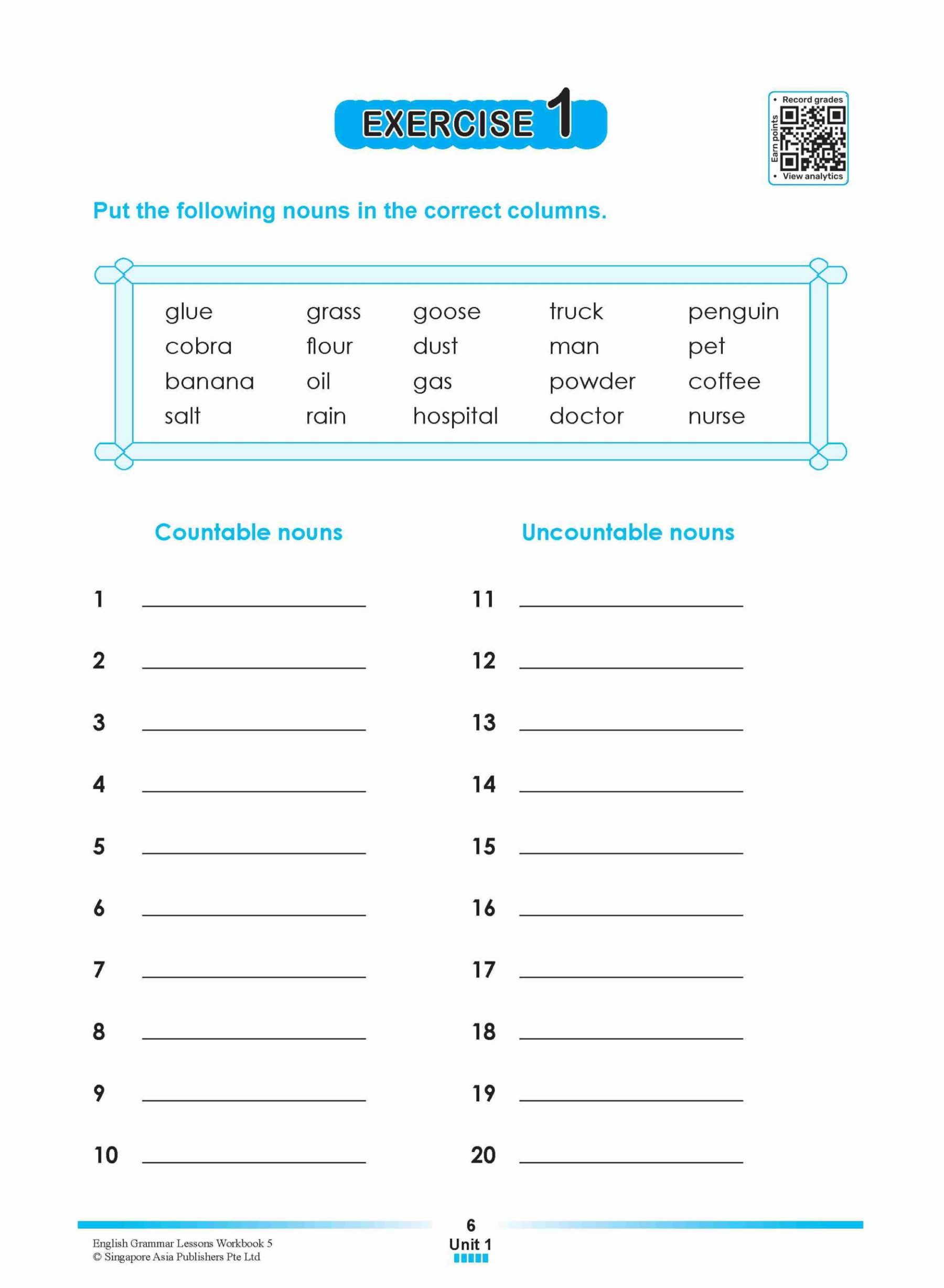 ENGLISH GRAMMAR LESSONS Workbook 5
