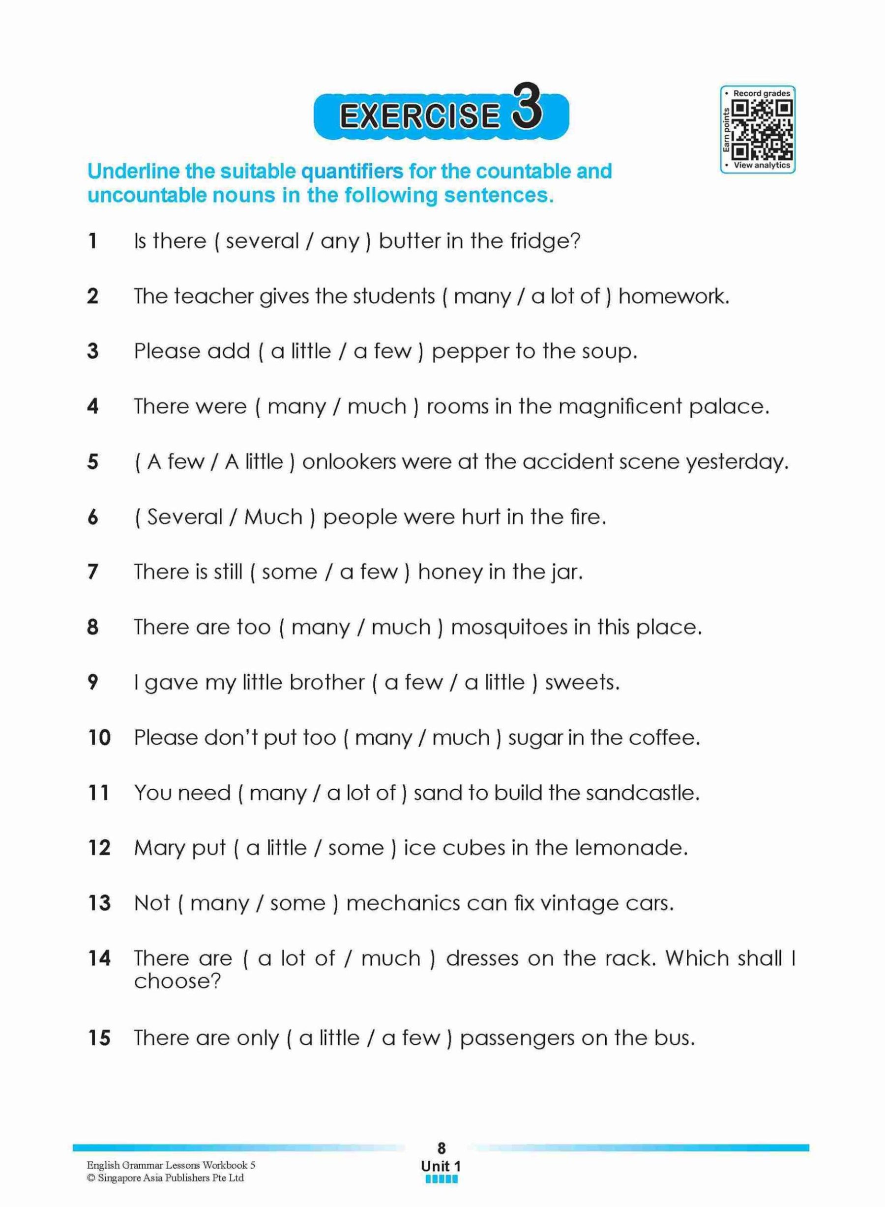 ENGLISH GRAMMAR LESSONS Workbook 5