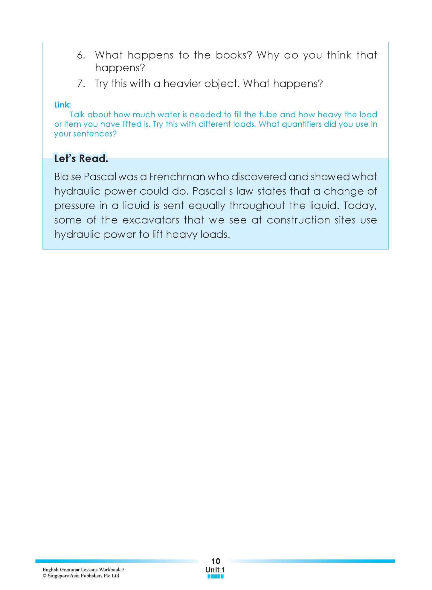 ENGLISH GRAMMAR LESSONS Workbook 5