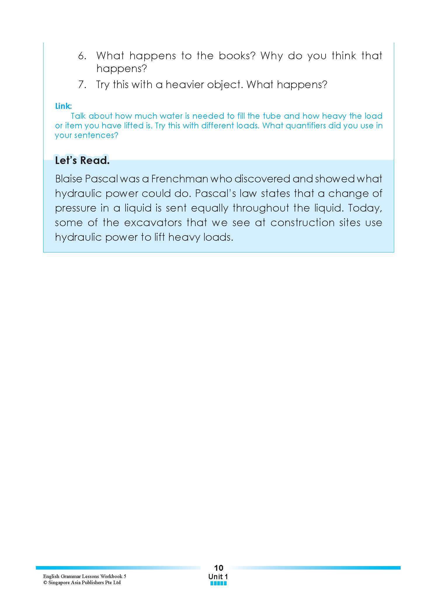 ENGLISH GRAMMAR LESSONS Workbook 5