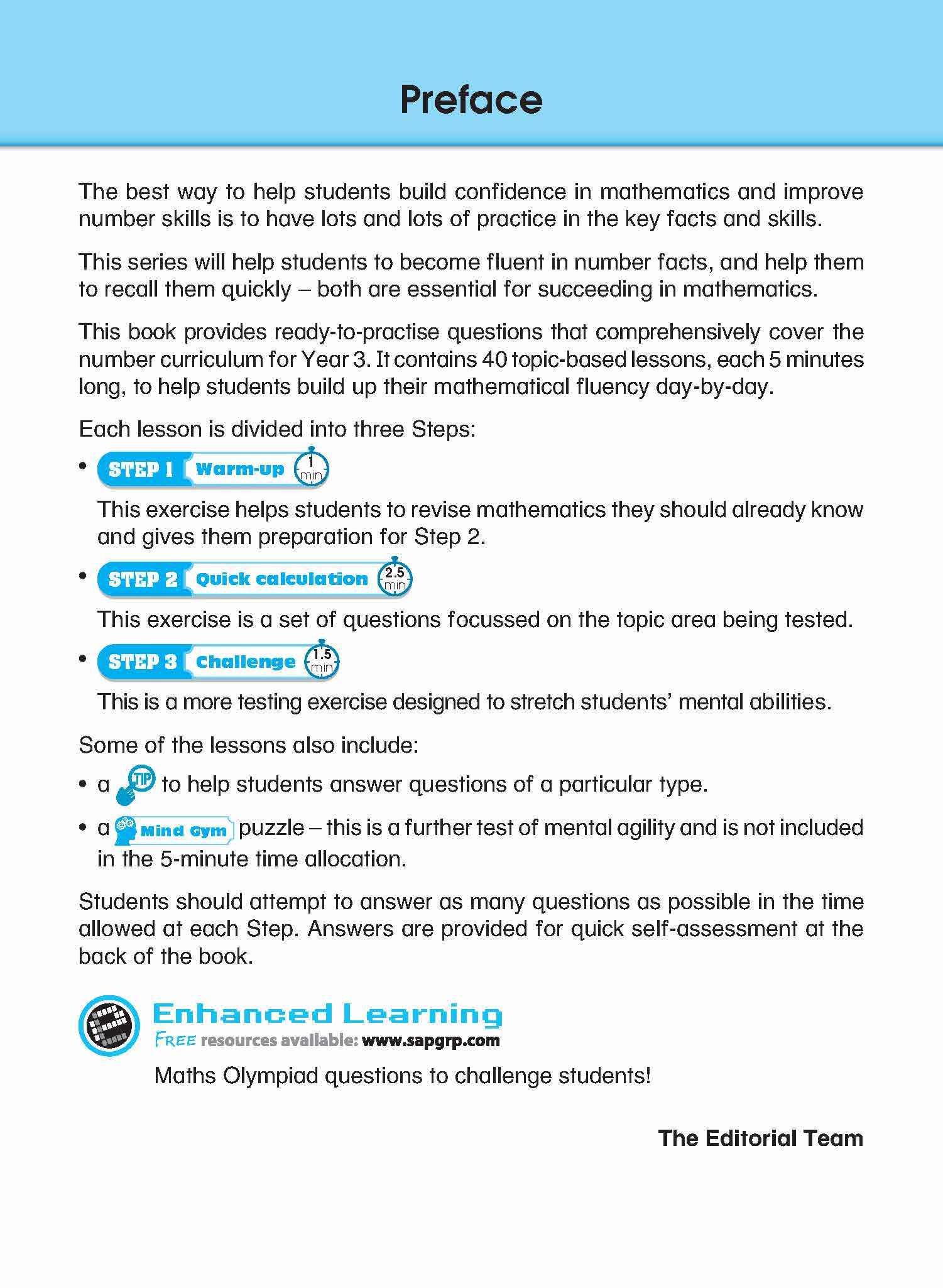 Learning+ Mathematics by the Minute Workbook 3