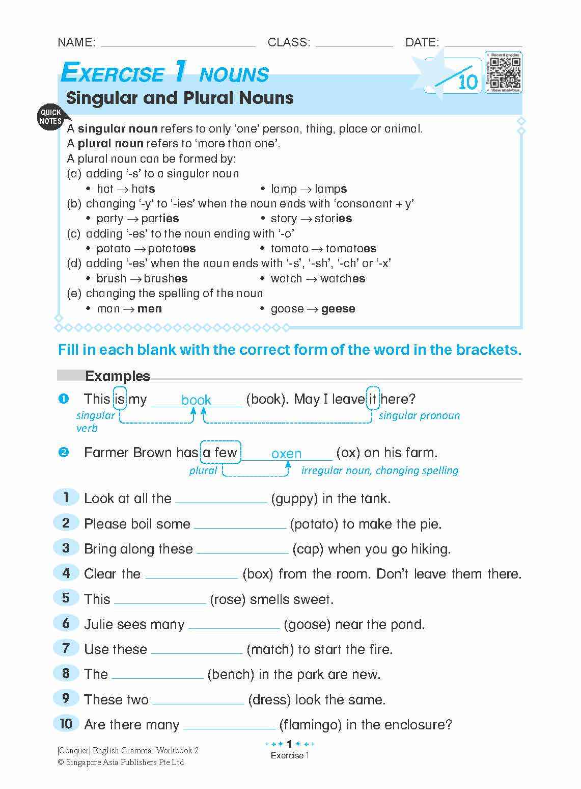 Conquer English Grammar Workbook 2
