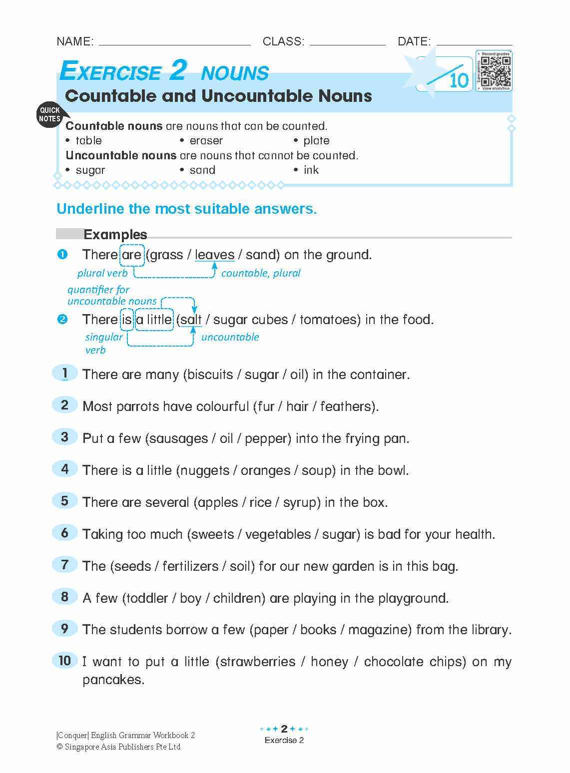 Conquer English Grammar Workbook 2
